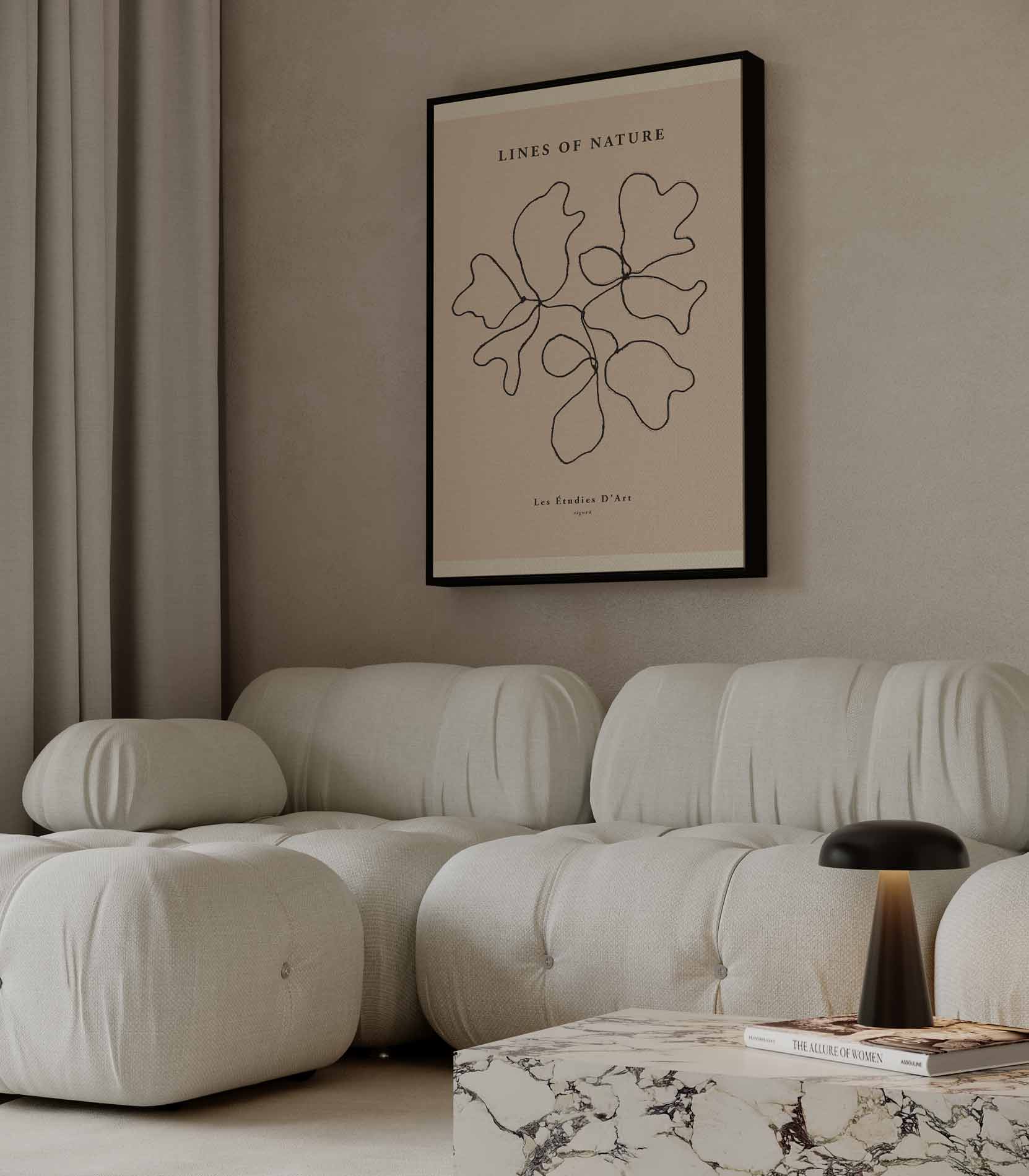 Lijnen van de Natuur Kunstwerk-canvas-dibond-plexiglas-wanddecoratie-WallArtistic