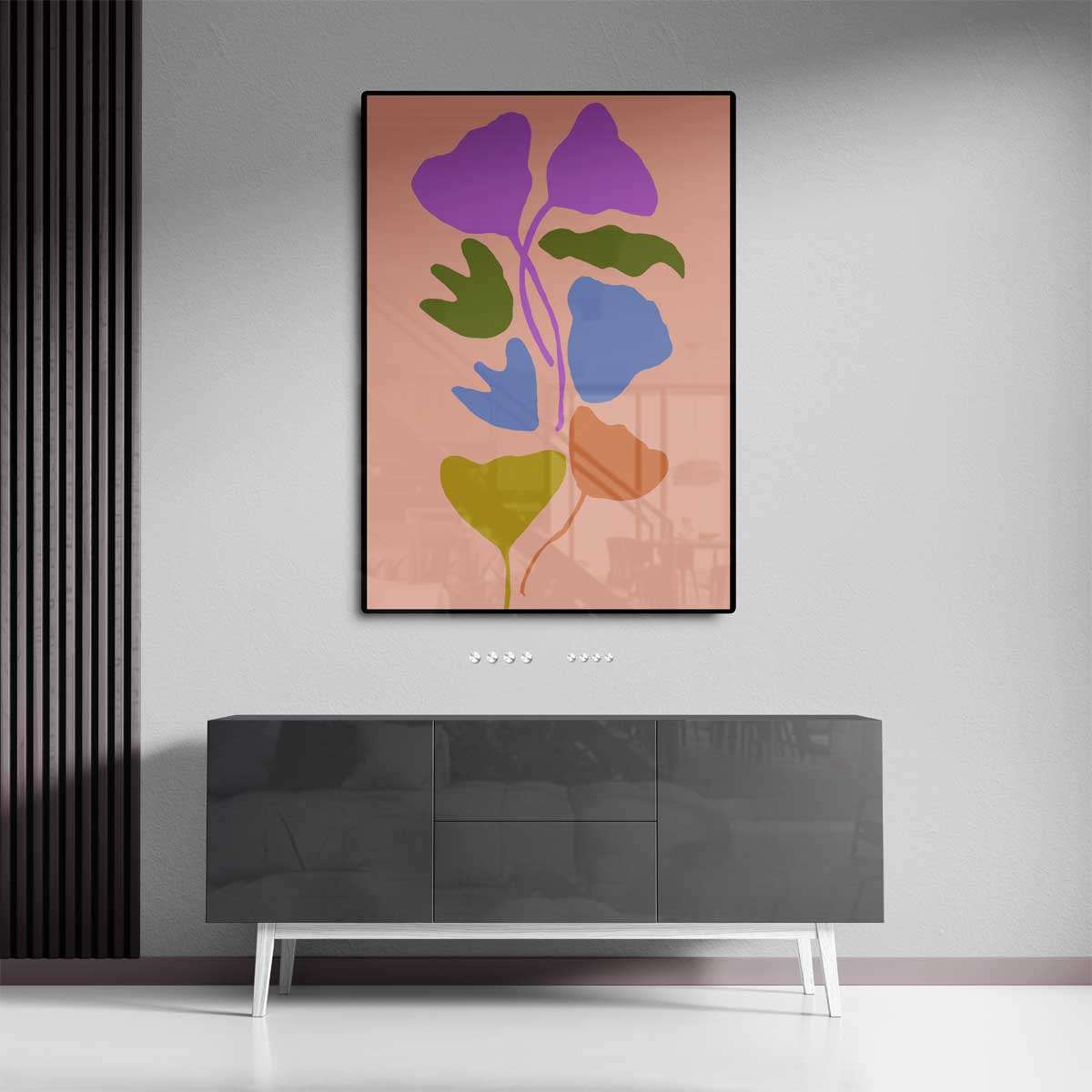 Kleurrijke Bloempatronen Kunstwerk-canvas-dibond-plexiglas-wanddecoratie-WallArtistic