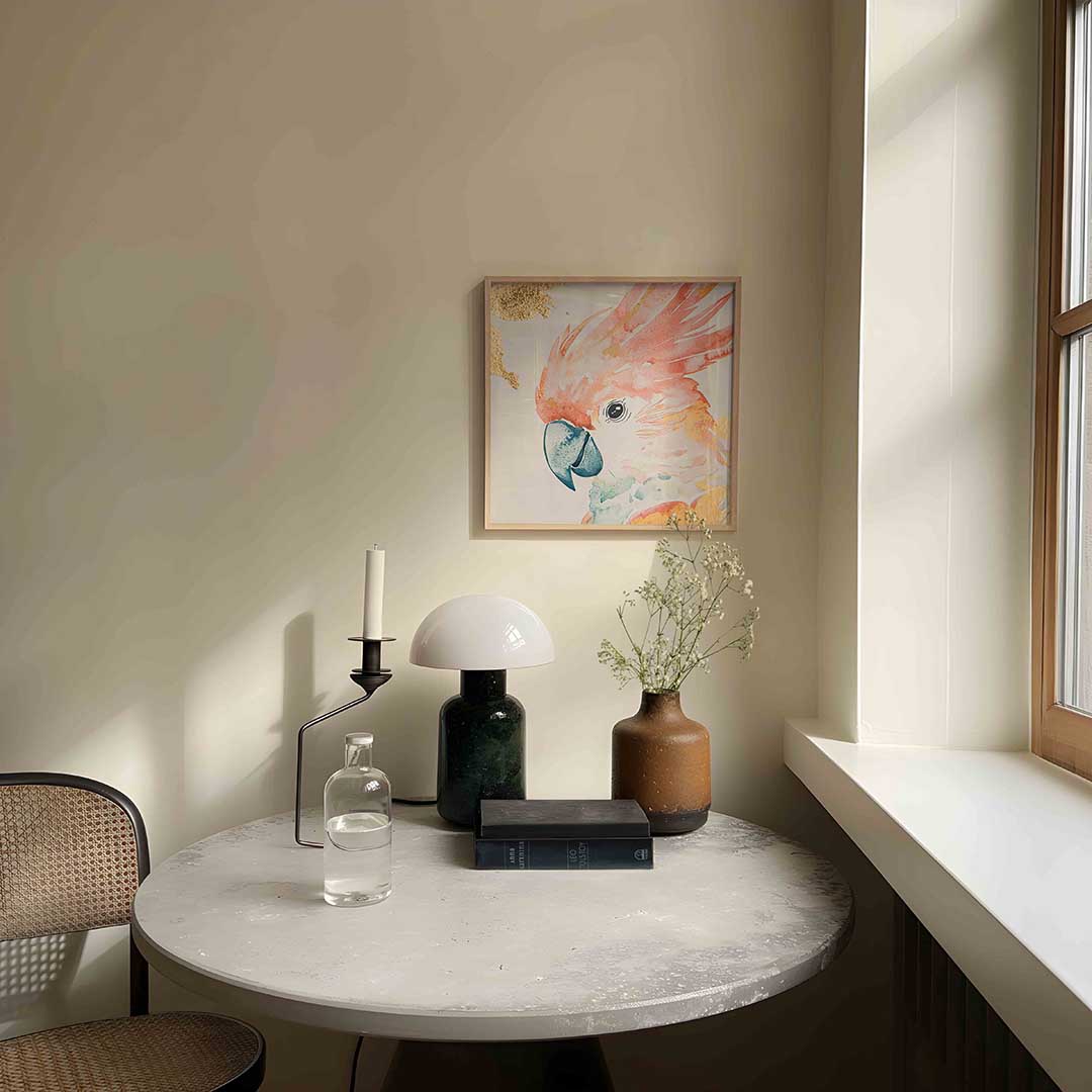 Papegaai met gouden accenten Poster