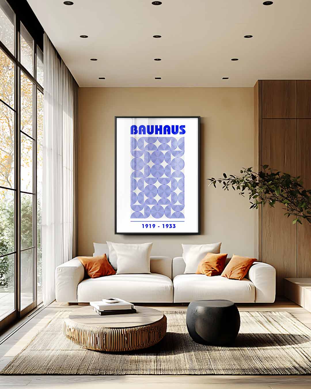 Bauhaus Cirkelpatroon Poster Kunstwerk-canvas-dibond-plexiglas-wanddecoratie-WallArtistic