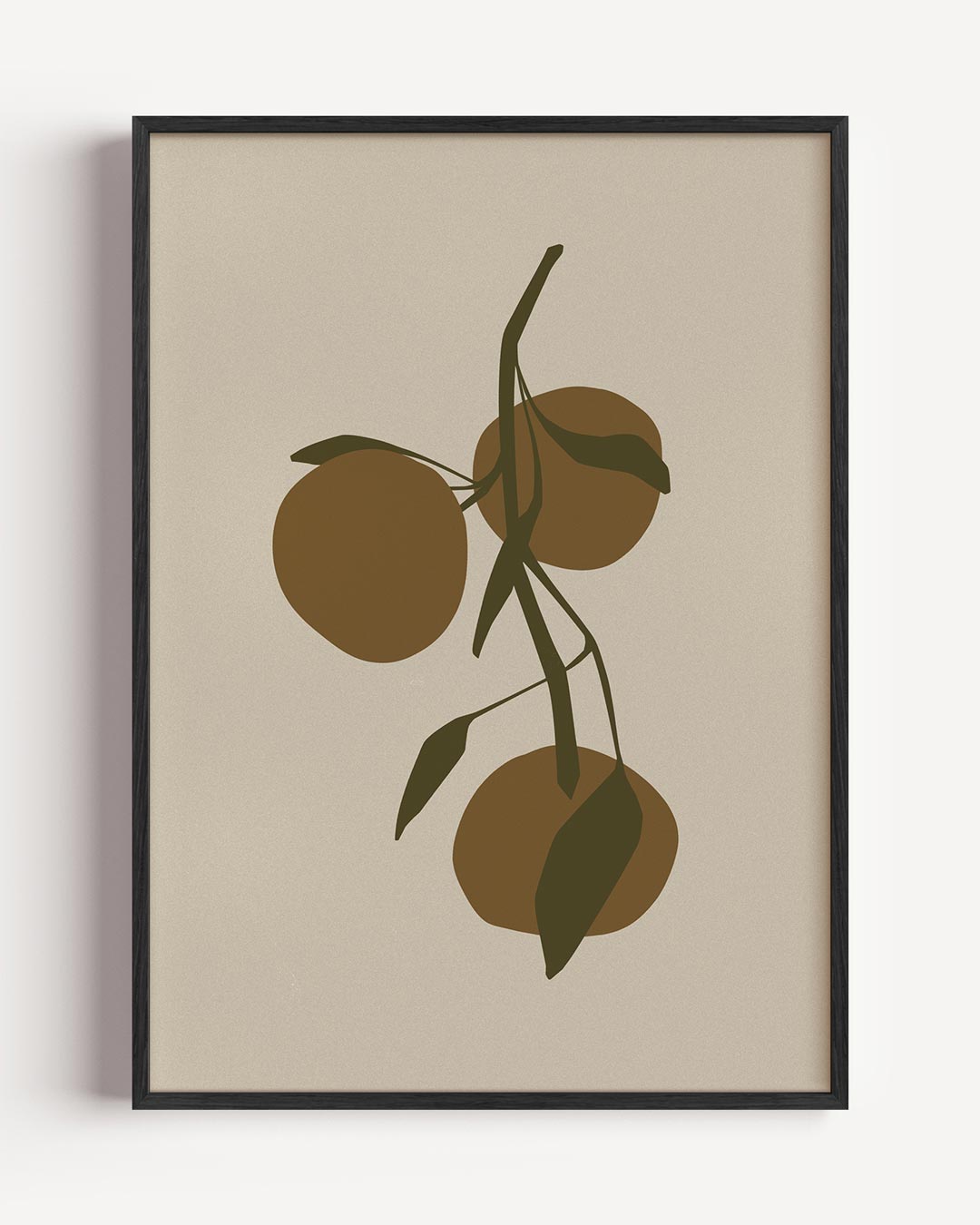 Aardse Oranjetakken Illustratie Poster-WallArtistic