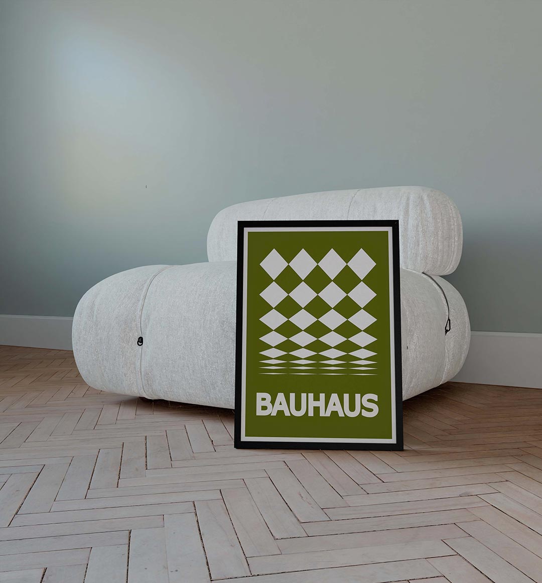 Ruitpatroon perspectief Poster