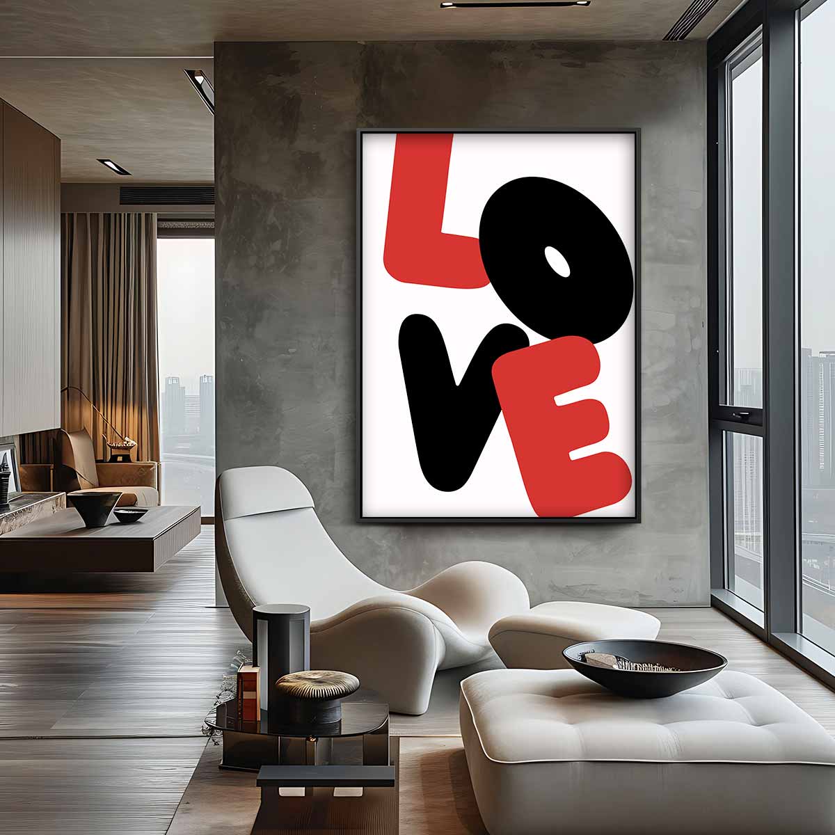Liefdevolle Vormen Kunstwerk-canvas-dibond-plexiglas-wanddecoratie-WallArtistic