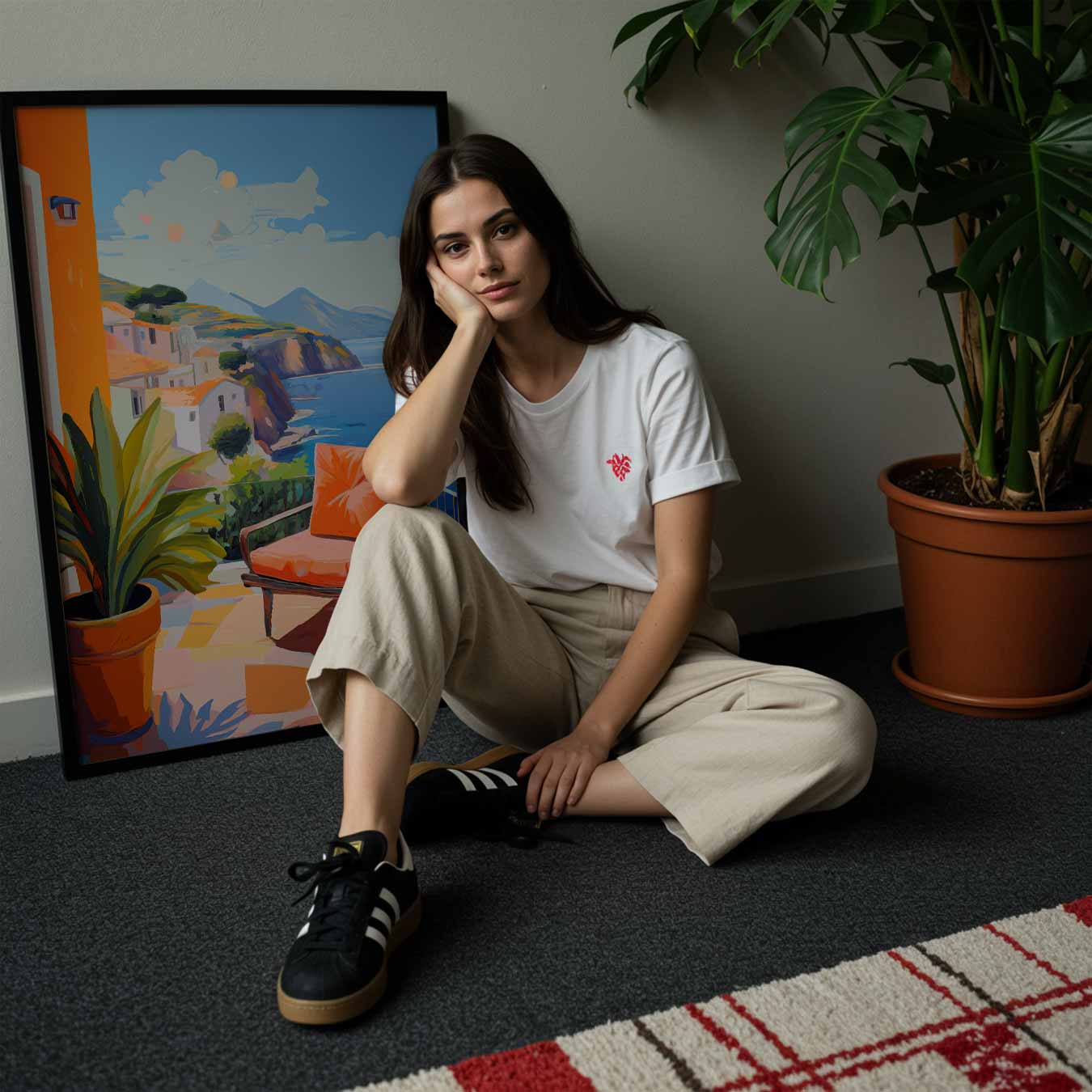 Zonnige Terrasdag Poster-WallArtistic