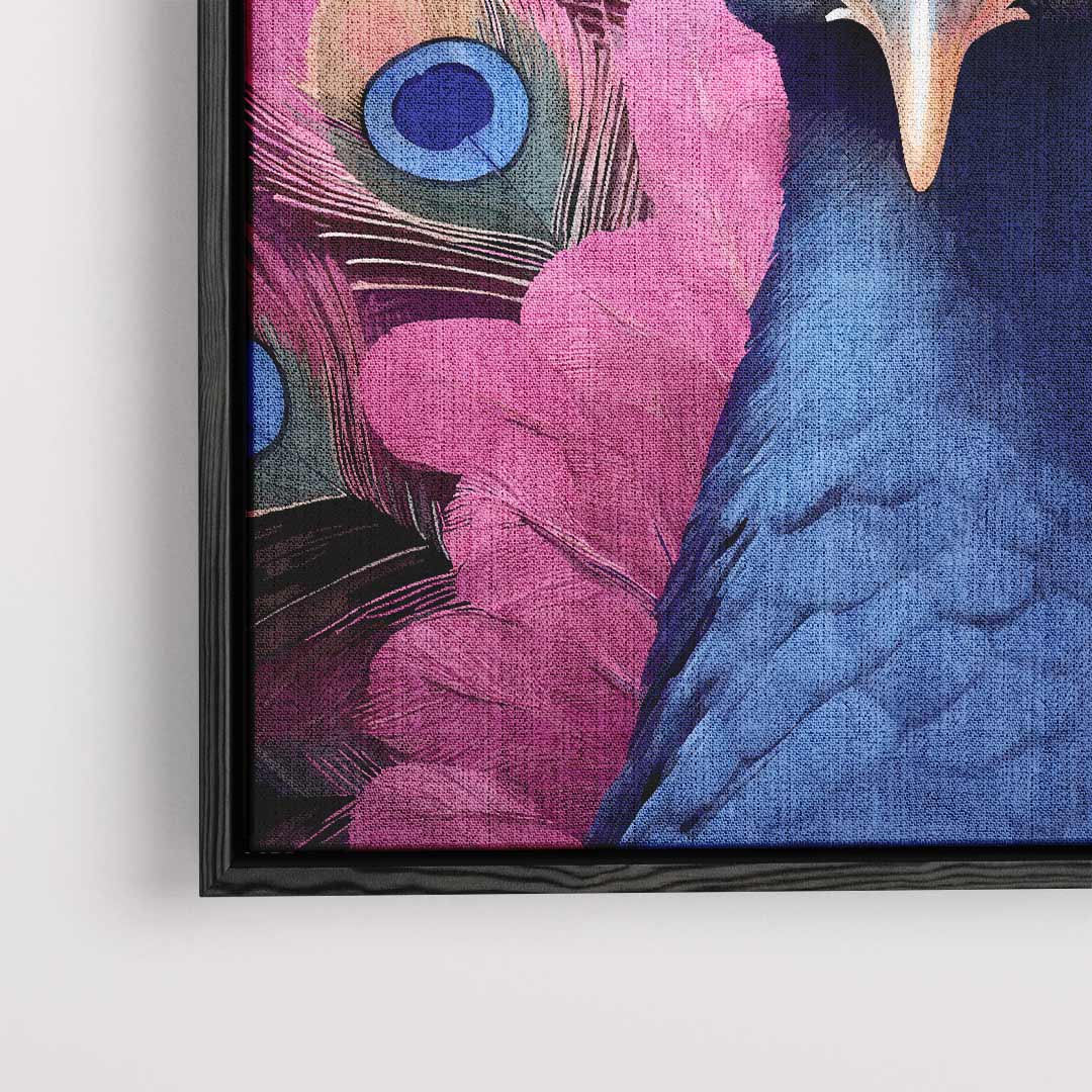 Pauwenpracht in Felle Kleuren Kunstwerk-canvas-dibond-plexiglas-wanddecoratie-WallArtistic