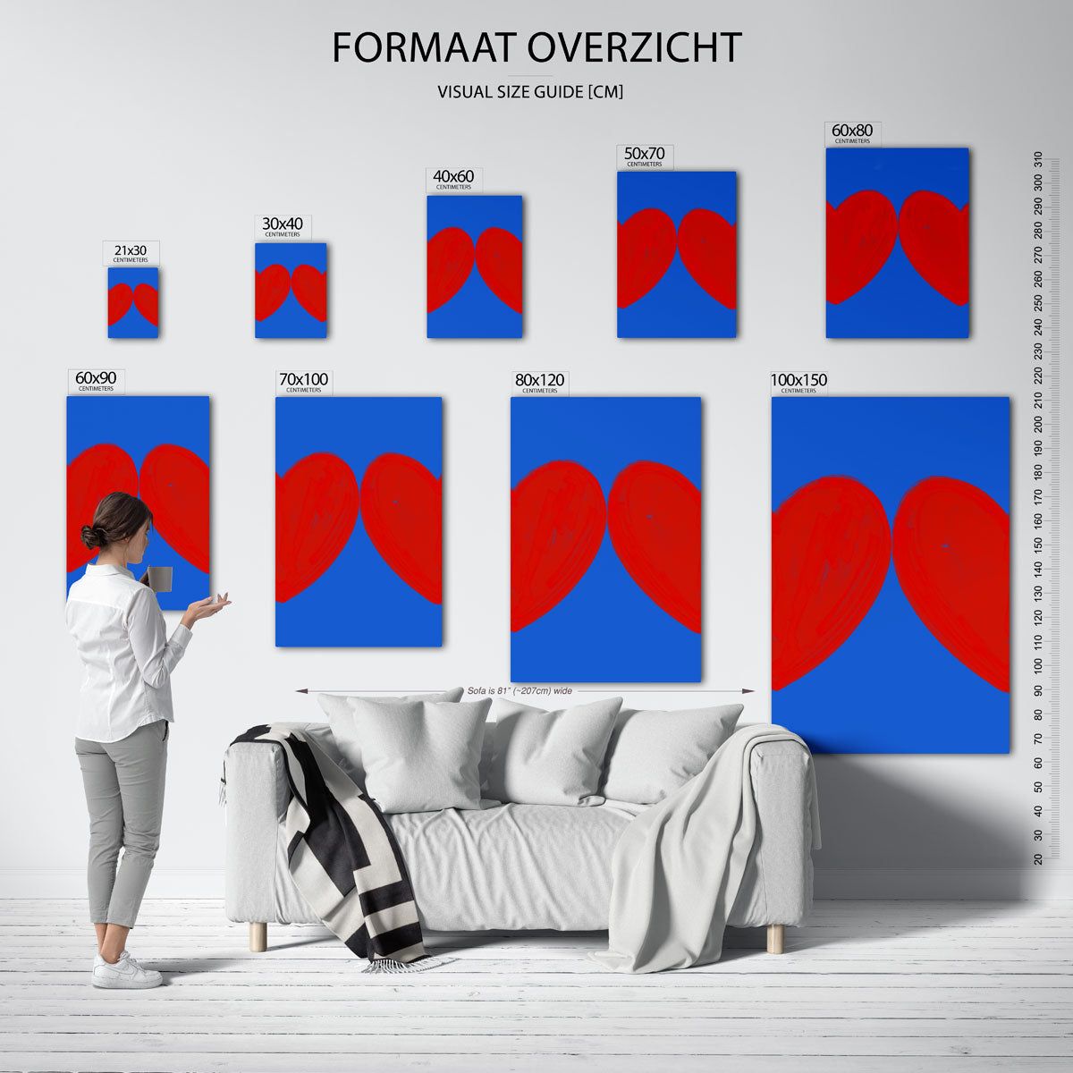 Rode harten Poster