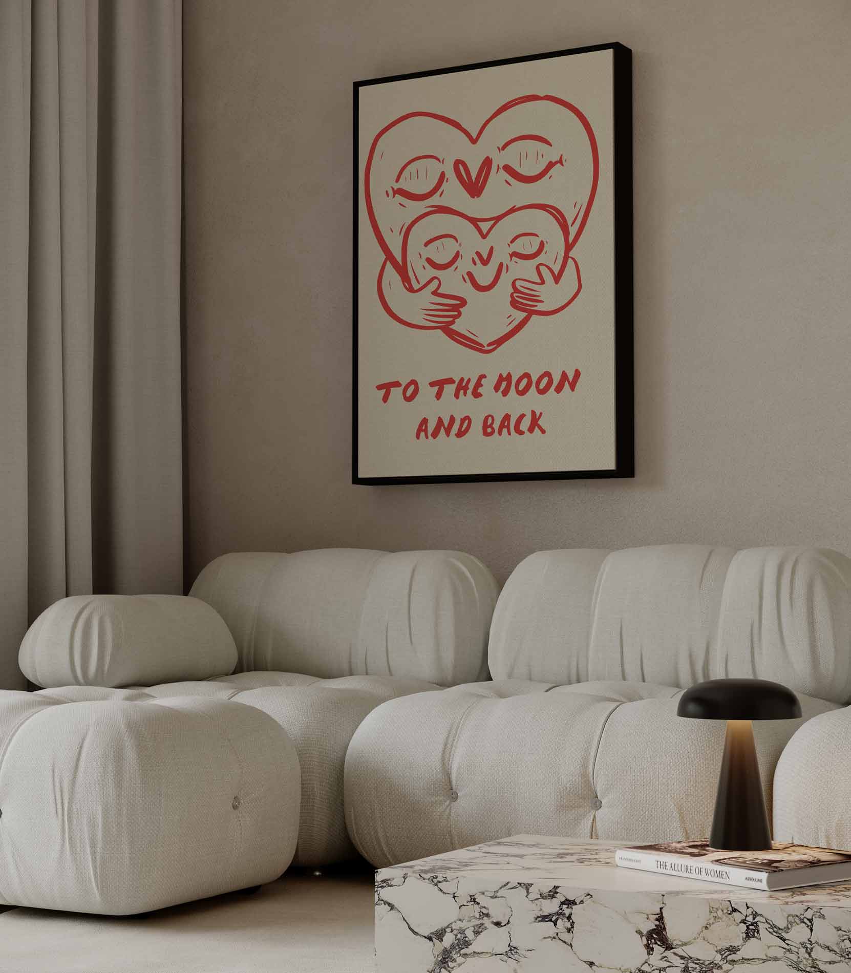 Liefdevolle Harten Knuffel Kunstwerk-canvas-dibond-plexiglas-wanddecoratie-WallArtistic