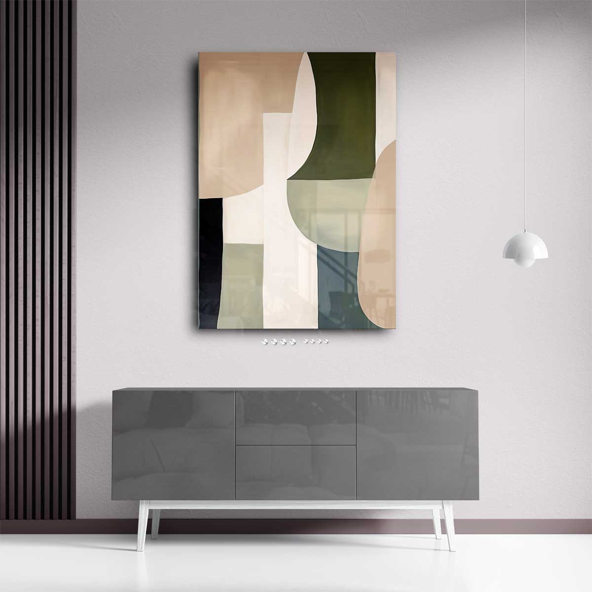 Abstracte Harmonie in Aardetinten Kunstwerk-canvas-dibond-plexiglas-wanddecoratie-WallArtistic