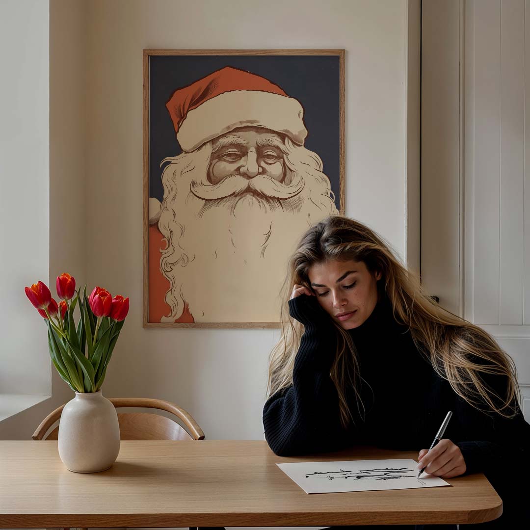 Vintage Kerstman Poster-WallArtistic
