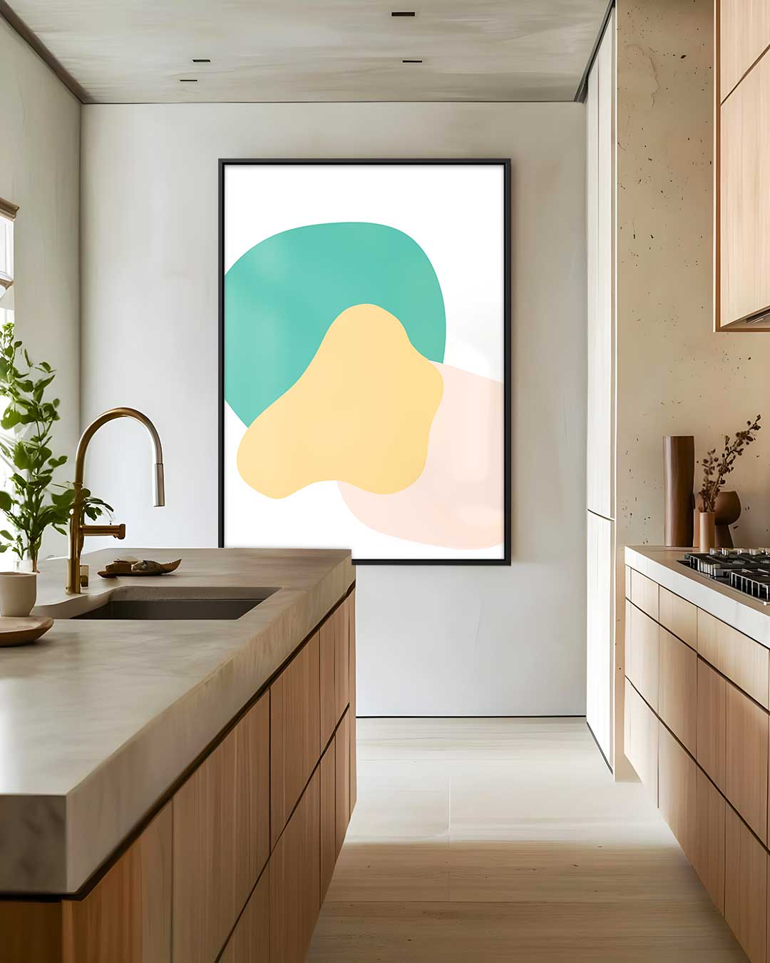 Speelse Kleuren Vormen Kunstwerk-canvas-dibond-plexiglas-wanddecoratie-WallArtistic