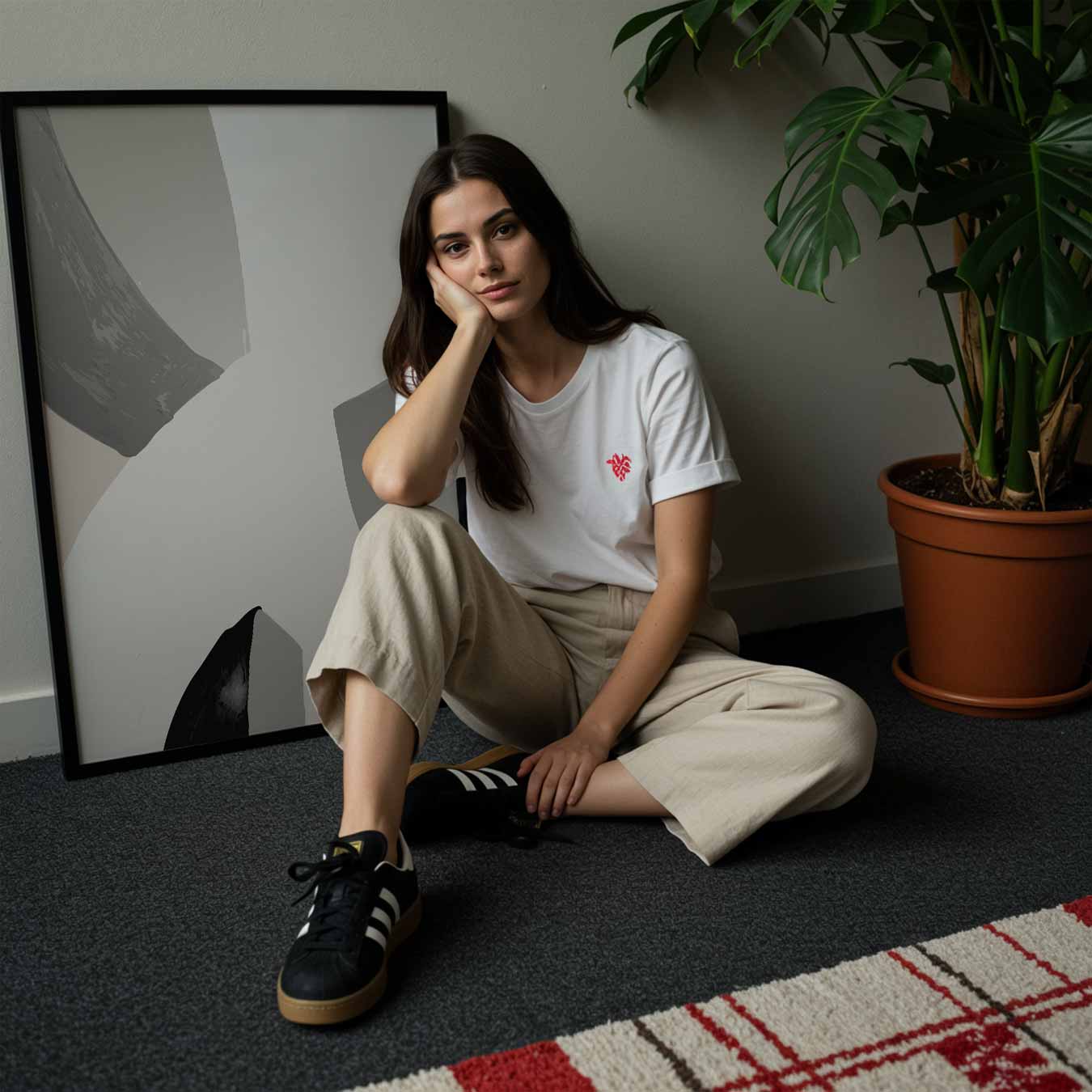 Abstracte Zwart-Wit Compositie Poster-WallArtistic