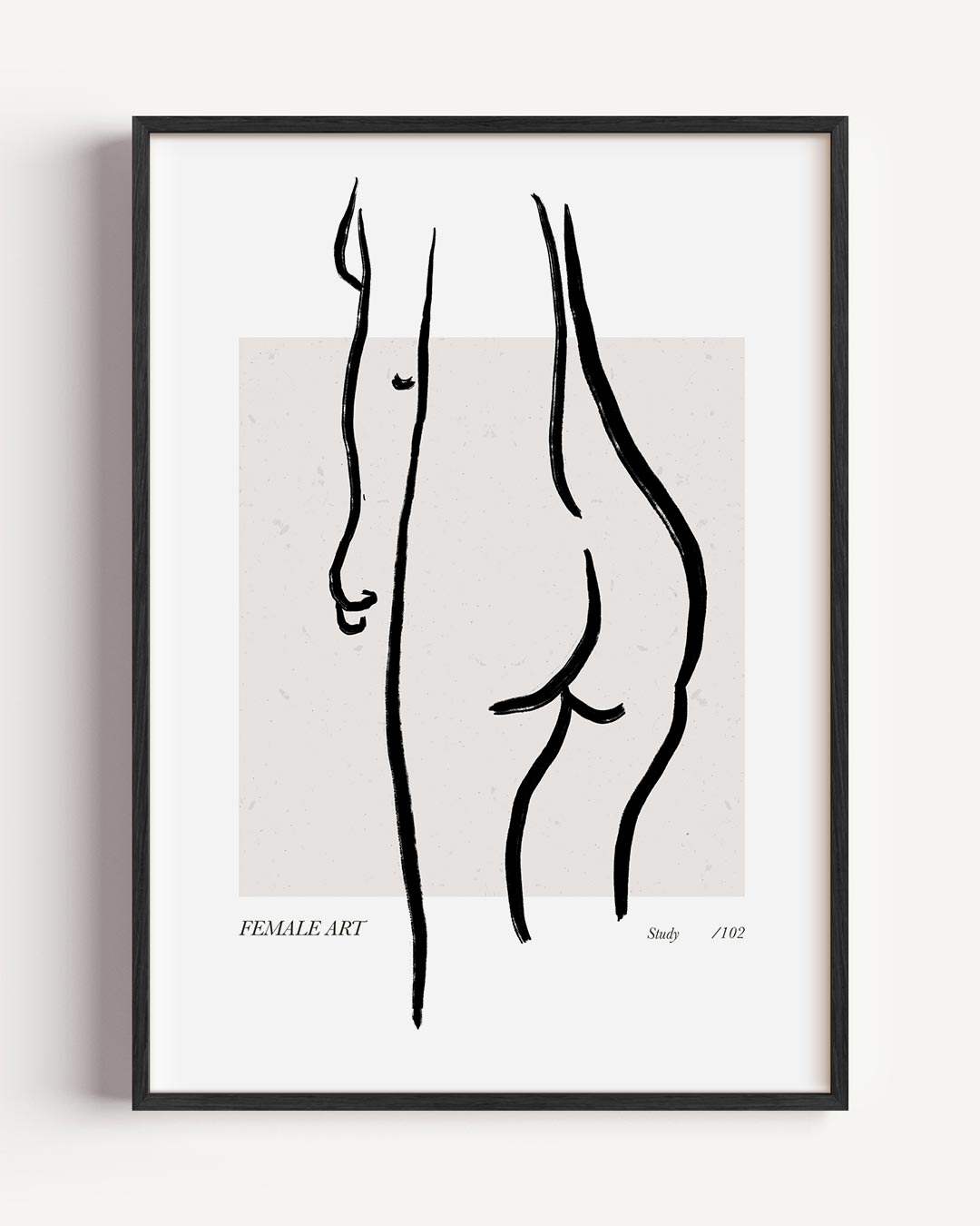 Elegante Vrouwenlijn Poster-WallArtistic