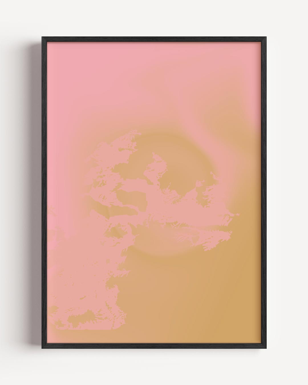 Dromerige Abstracte Roze Poster-WallArtistic