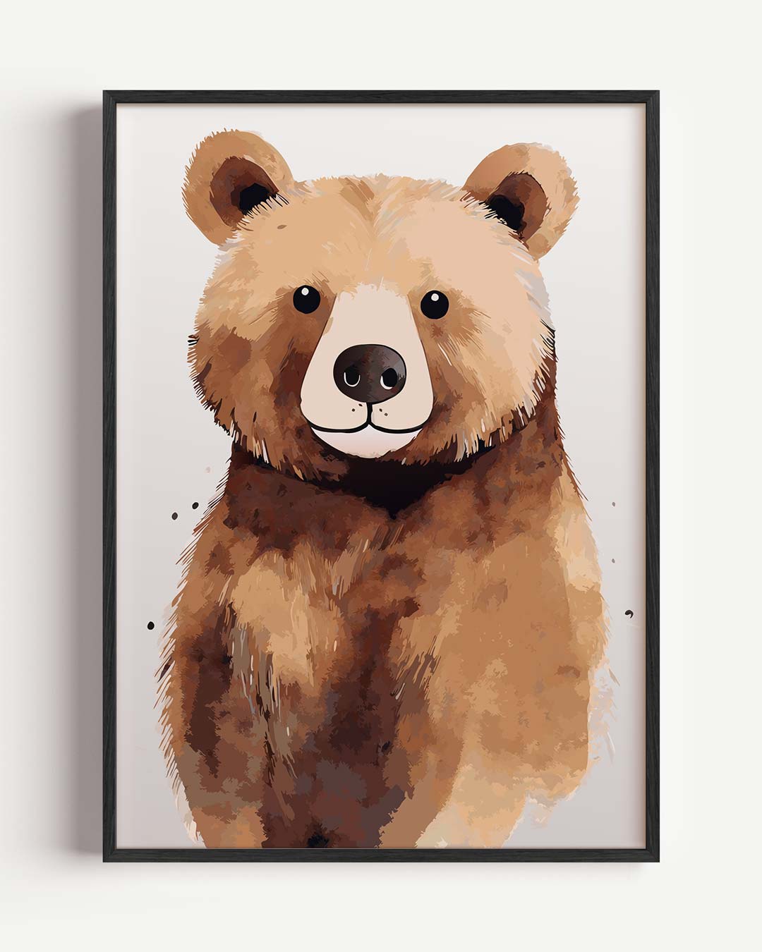 Schattige Bruine Beer Poster-WallArtistic