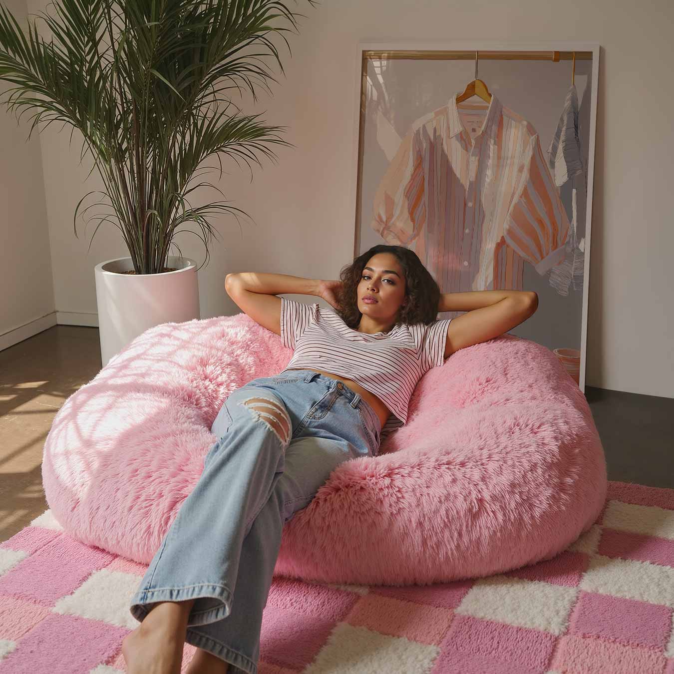 Zomerse Strepen Blouse Poster-WallArtistic