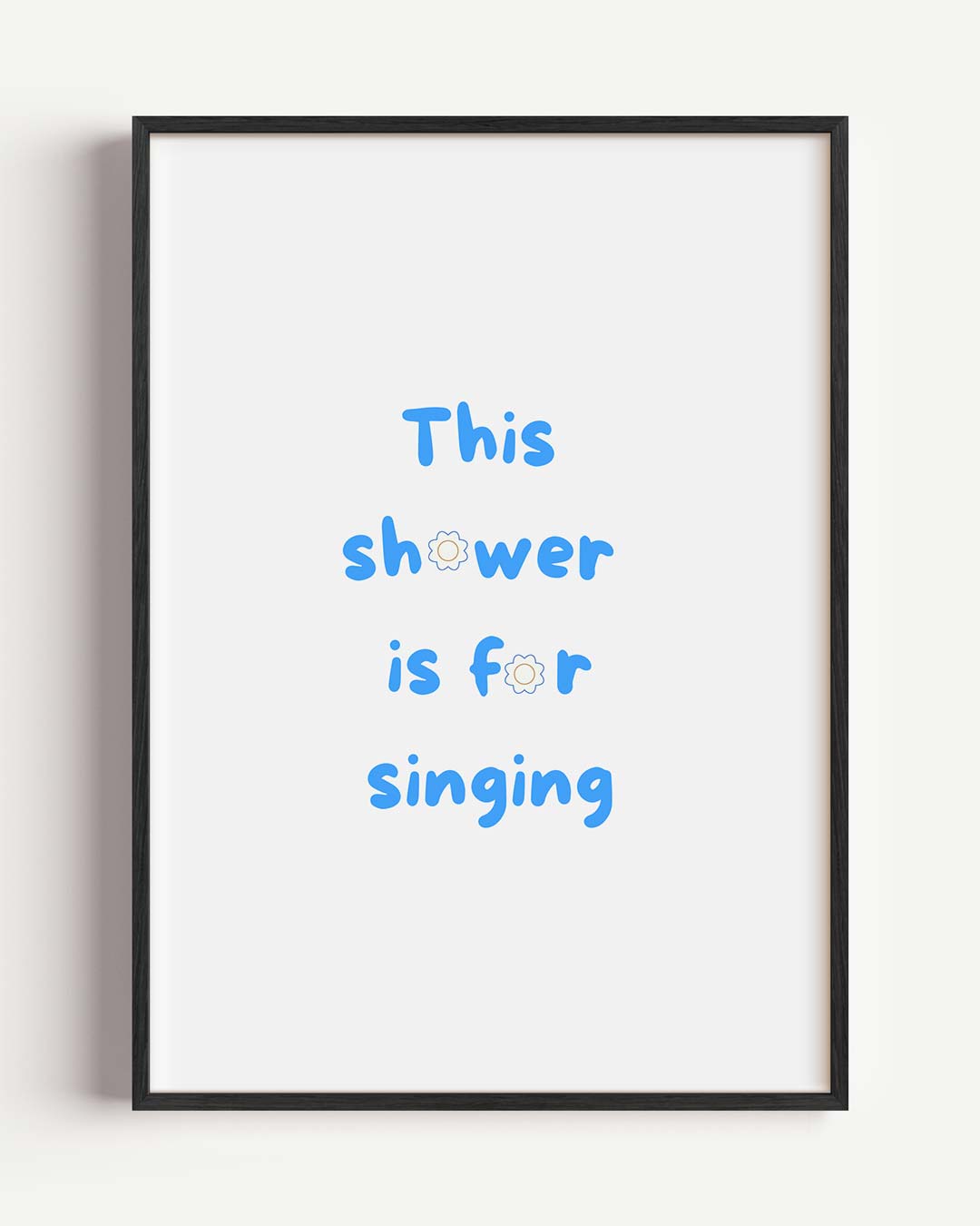 Zingende Douche Inspiratieposter-WallArtistic