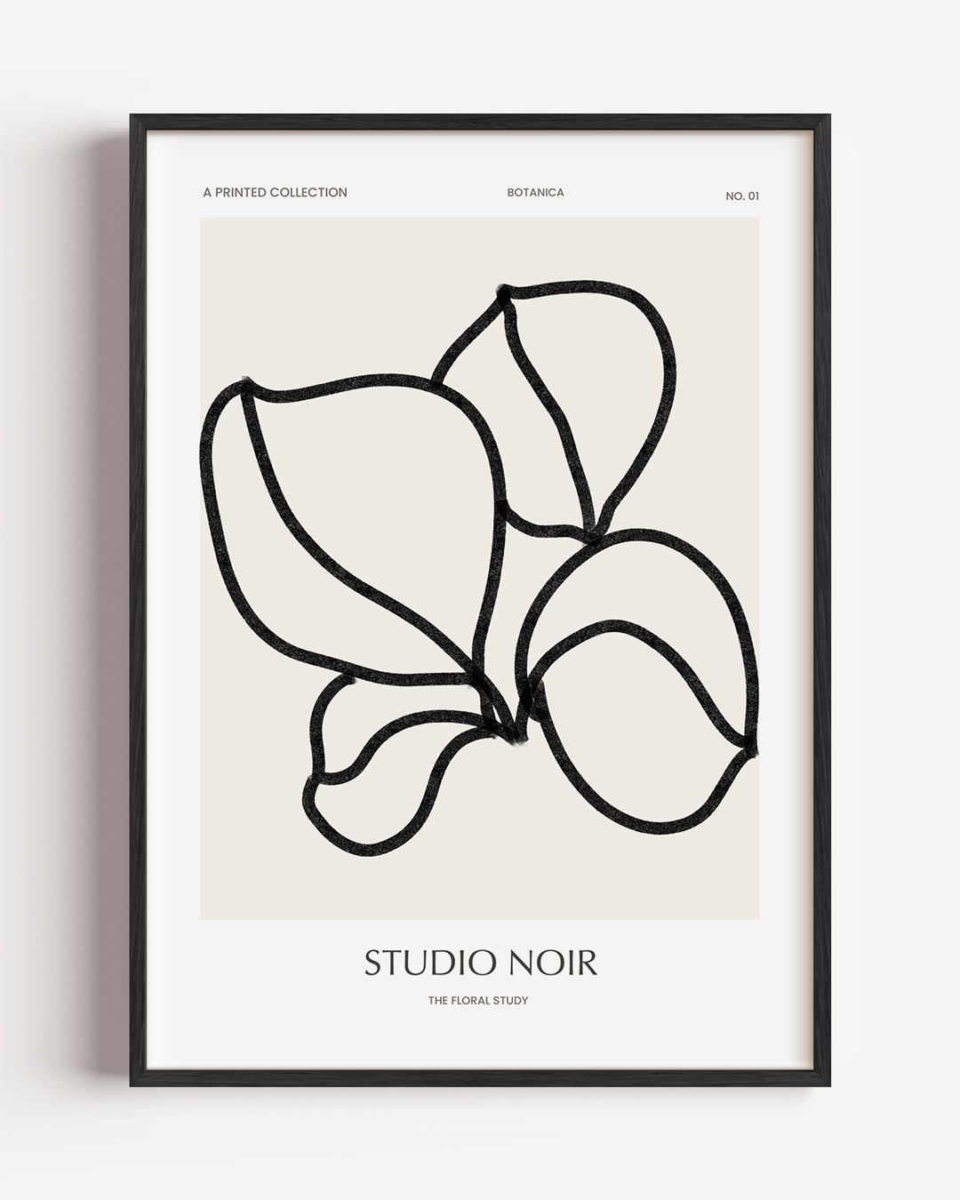 Abstracte Bloemenlijn Art Poster-WallArtistic