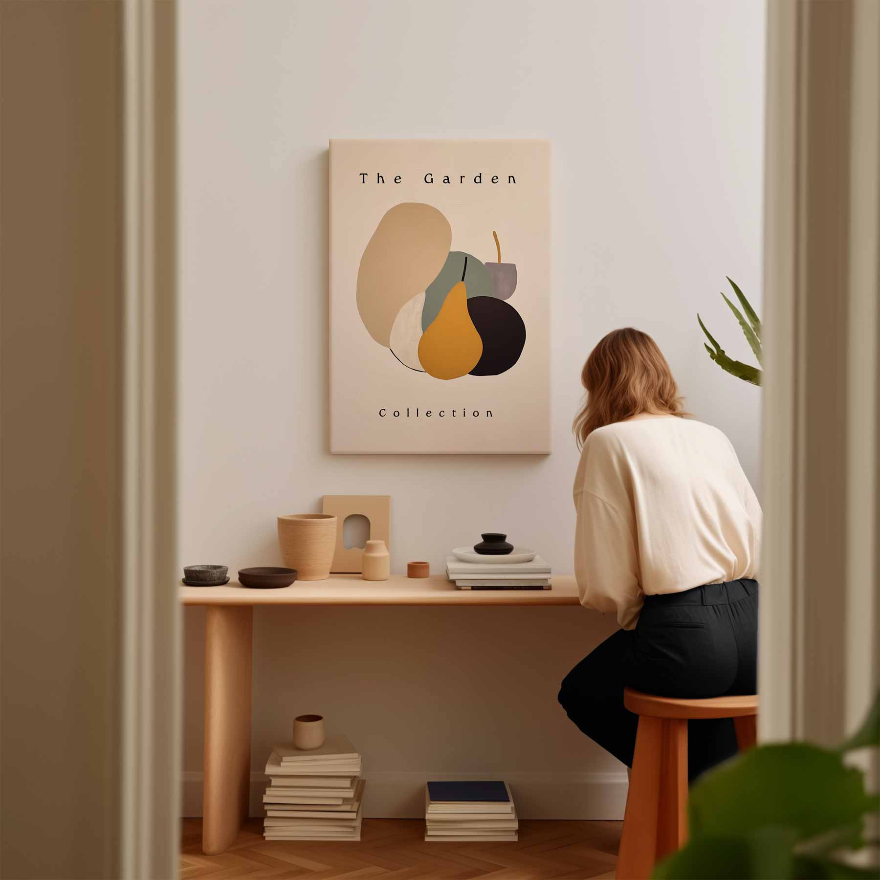 Organische Vormen in de Tuin Kunstwerk-canvas-dibond-plexiglas-wanddecoratie-WallArtistic