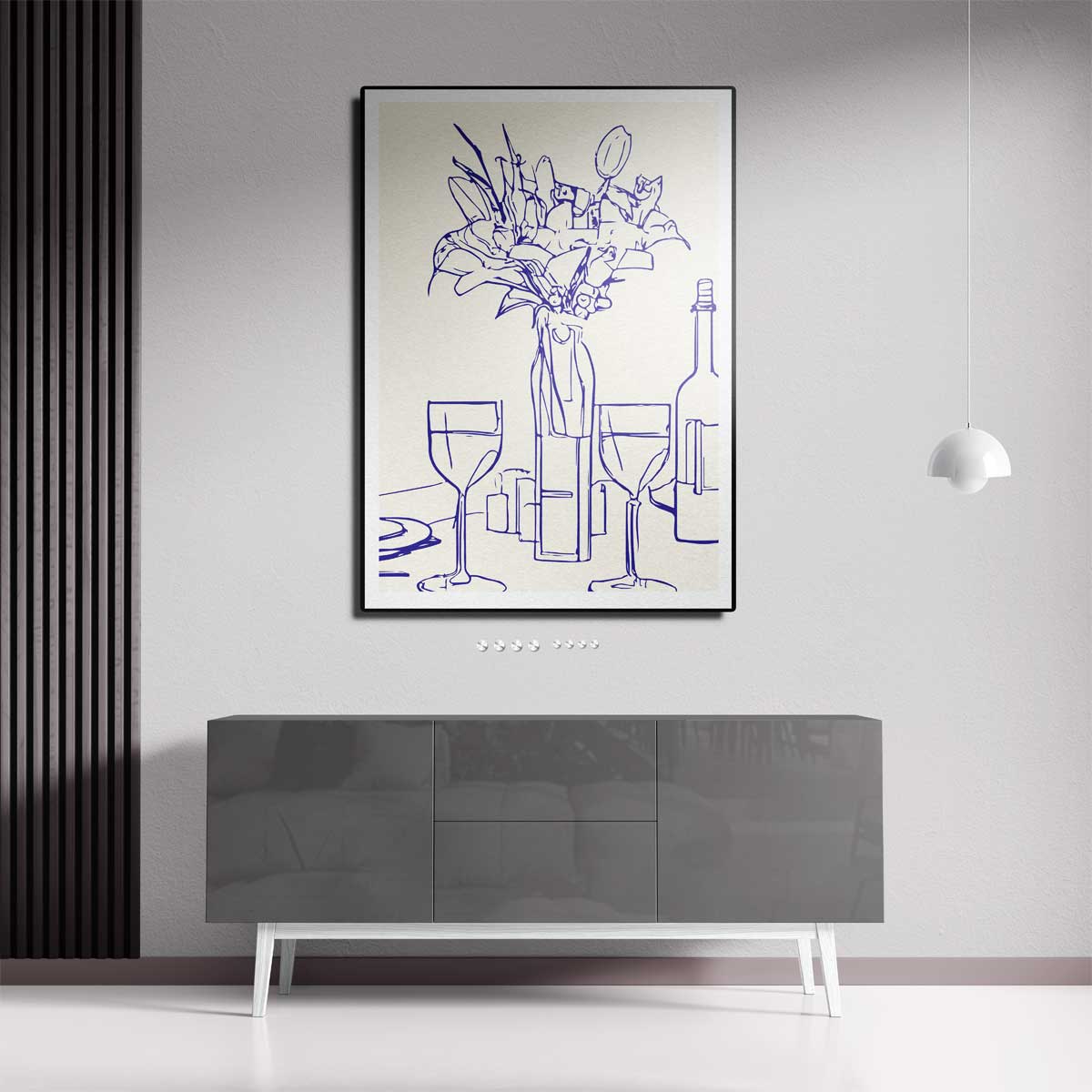 Tafelgenot in Lijn Kunstwerk-canvas-dibond-plexiglas-wanddecoratie-WallArtistic