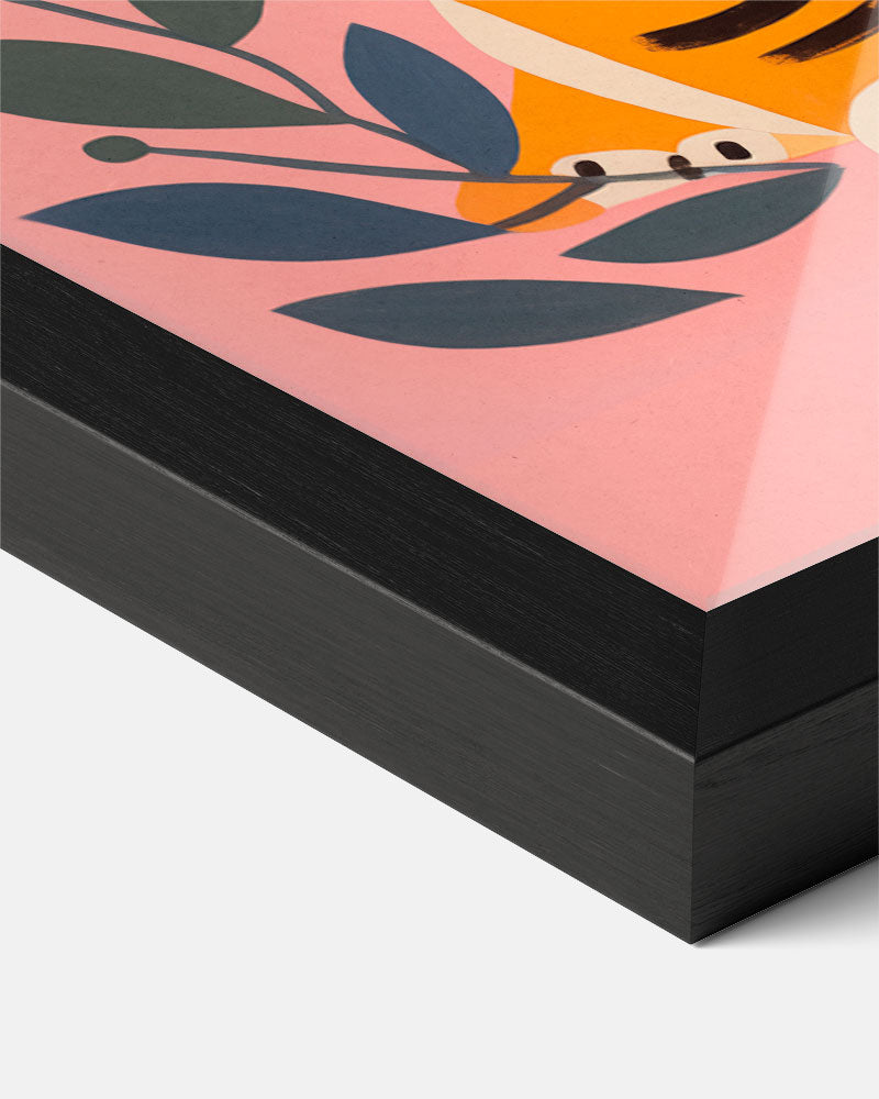 Vrolijke Tijger Met Bloemen Poster-WallArtistic