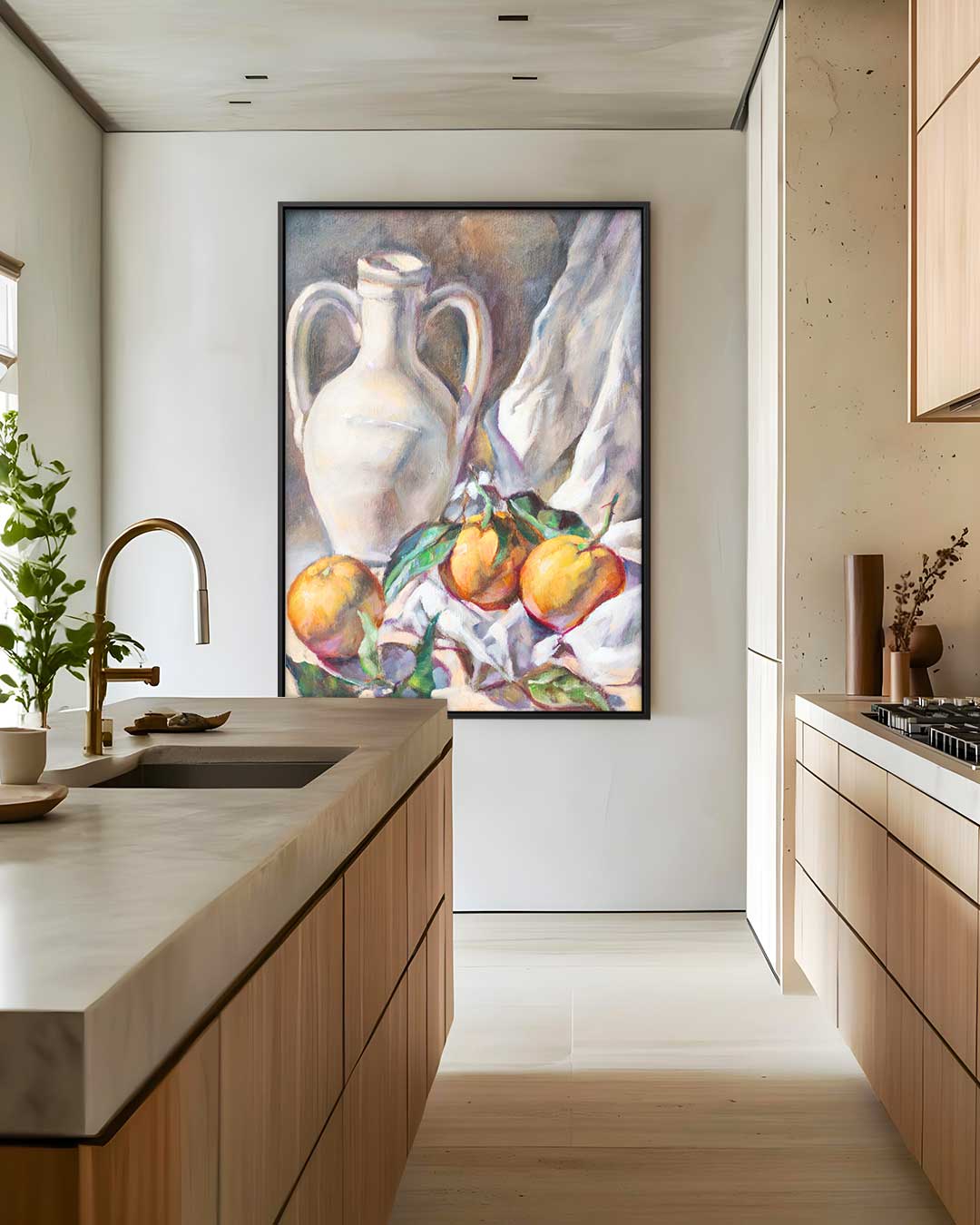 Aardewerk en Sinaasappels Kunstwerk-canvas-dibond-plexiglas-wanddecoratie-WallArtistic
