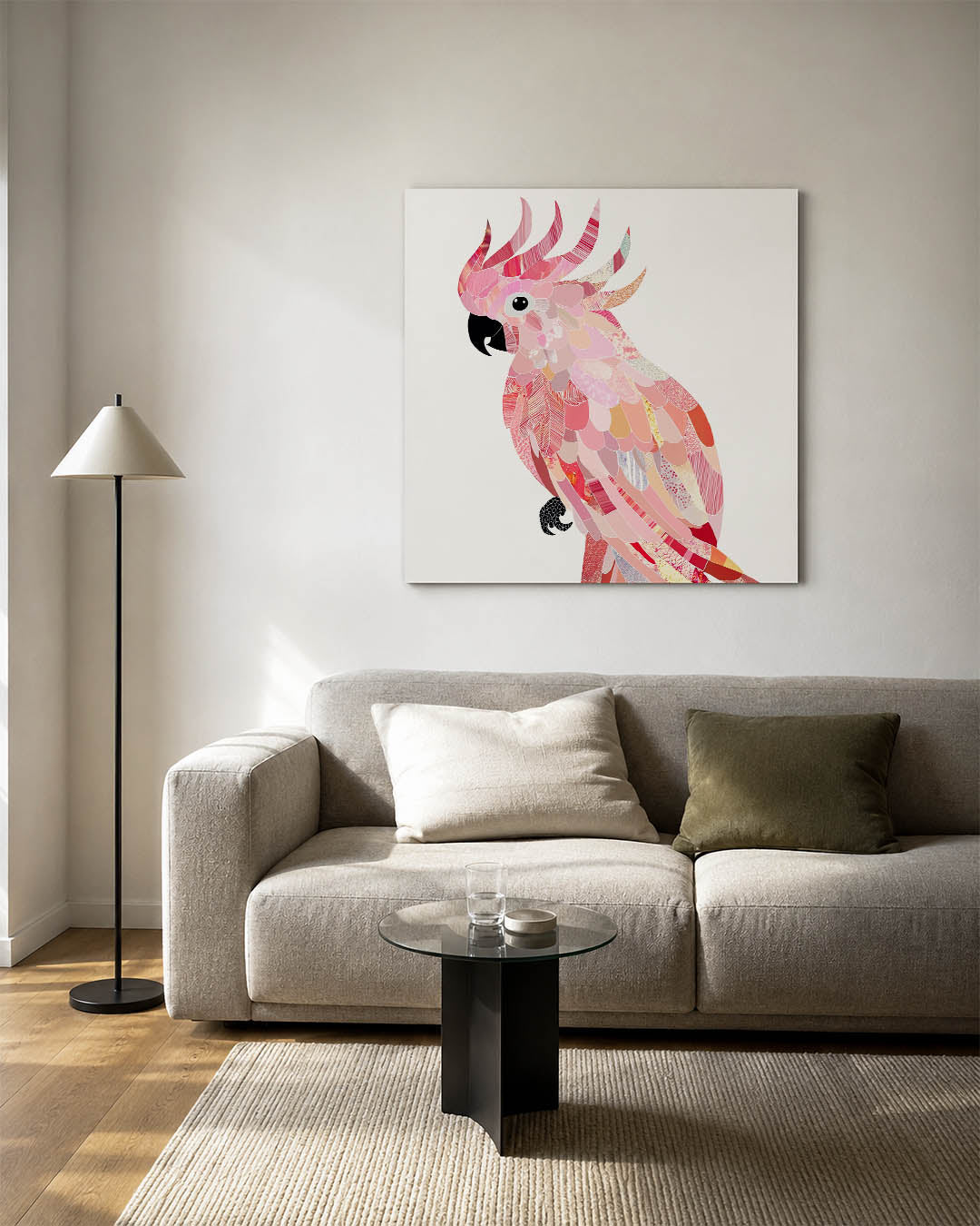 Vrolijke vogel collage Kunstwerk