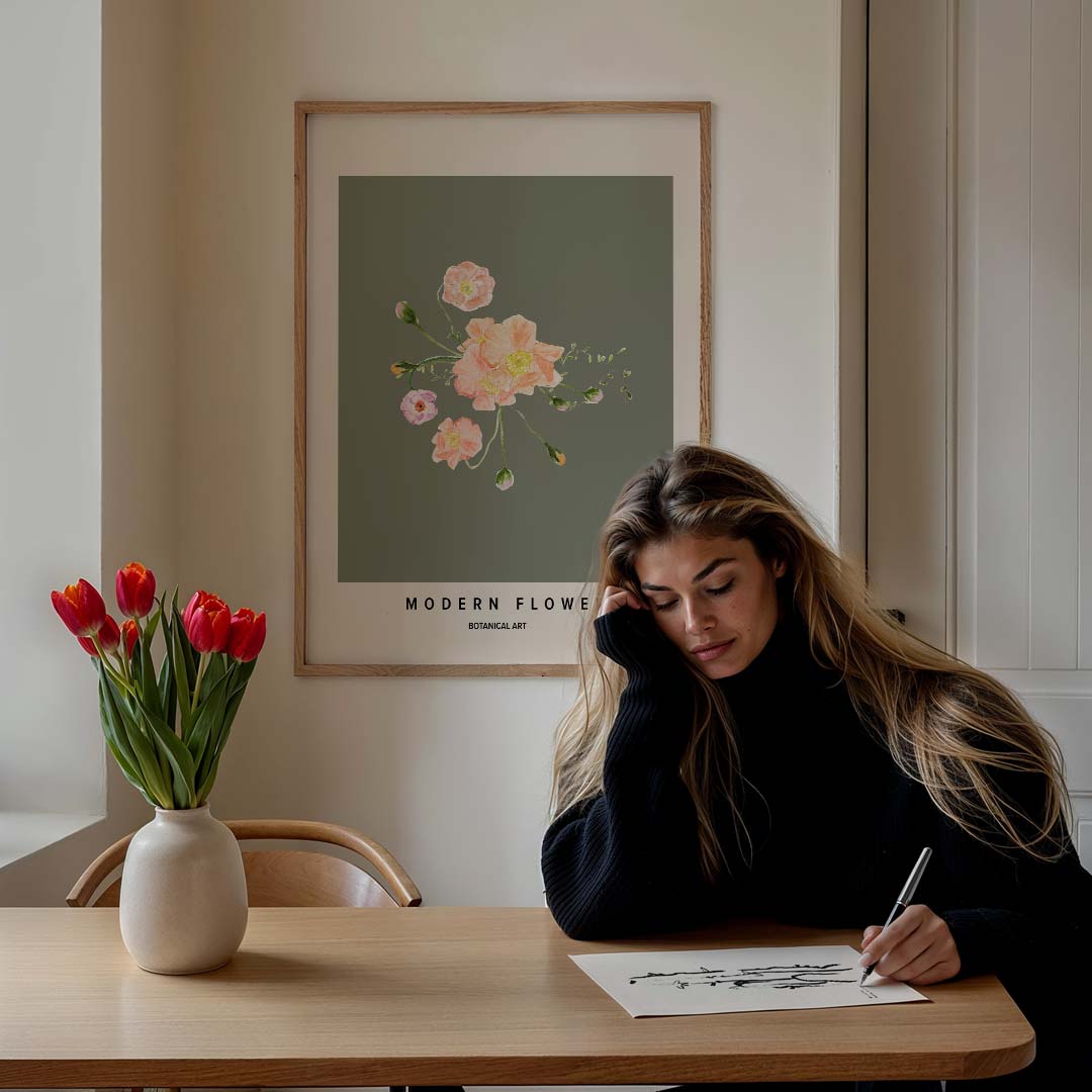 Botanische Bloemenpracht Poster-WallArtistic