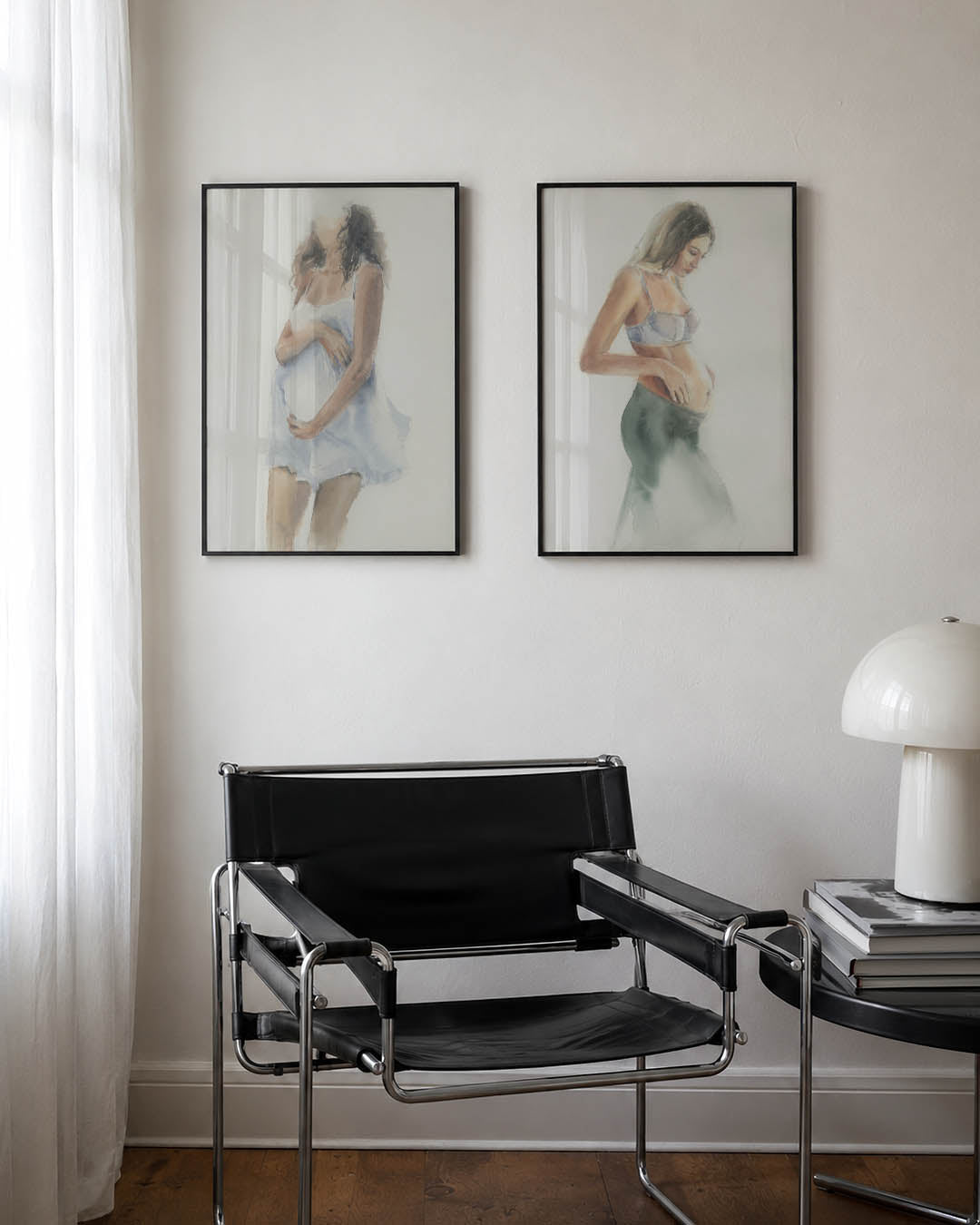Zachte aquarelfiguur Posterset