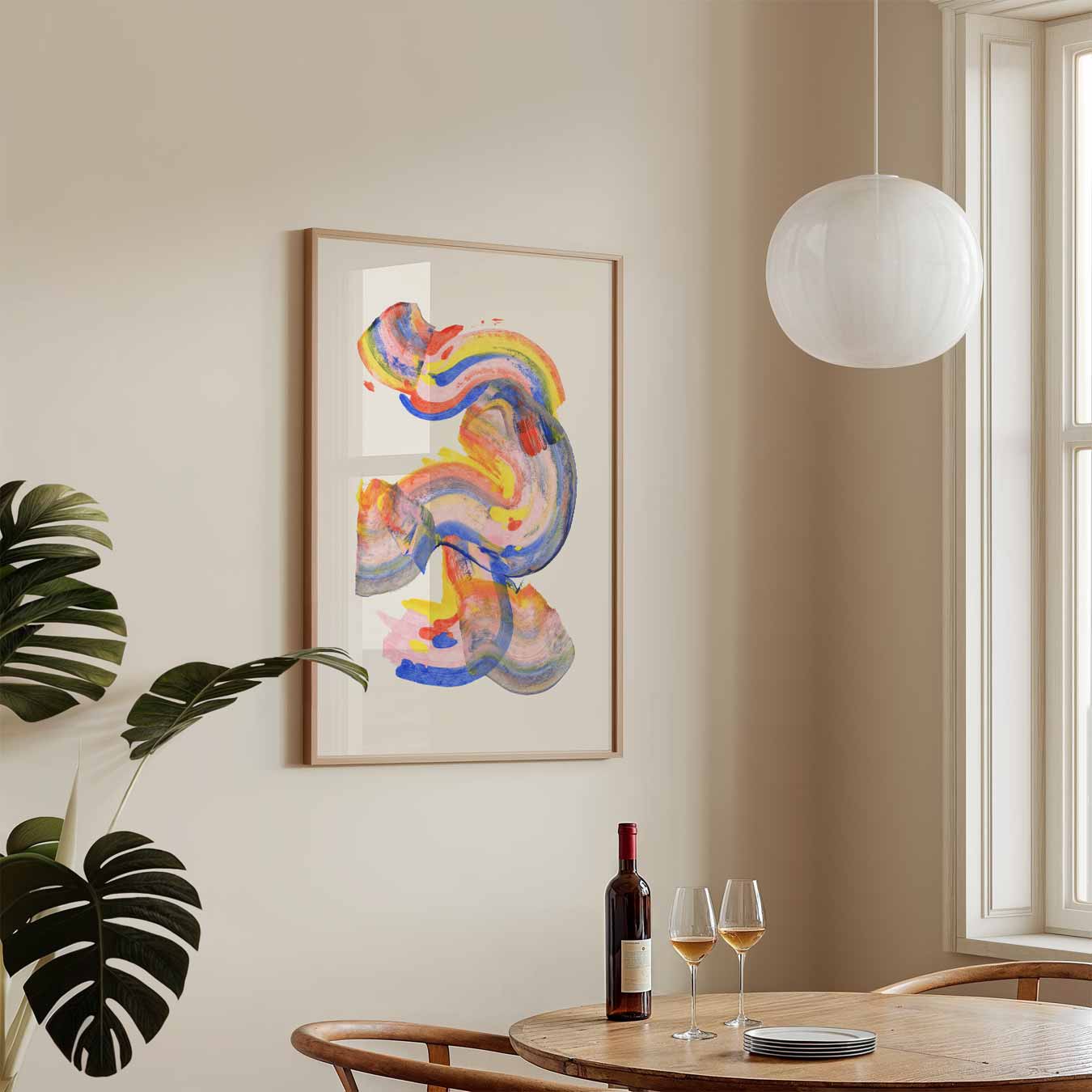 Kleurrijke Abstracte Kunstposter