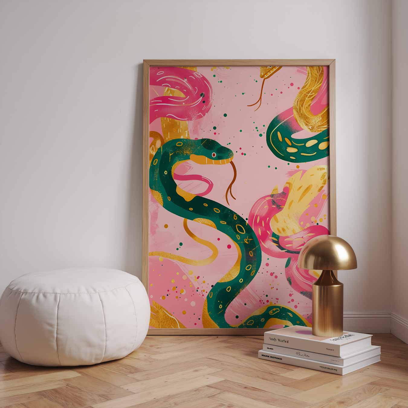 Kleurrijke Slangen Kunstposter-WallArtistic