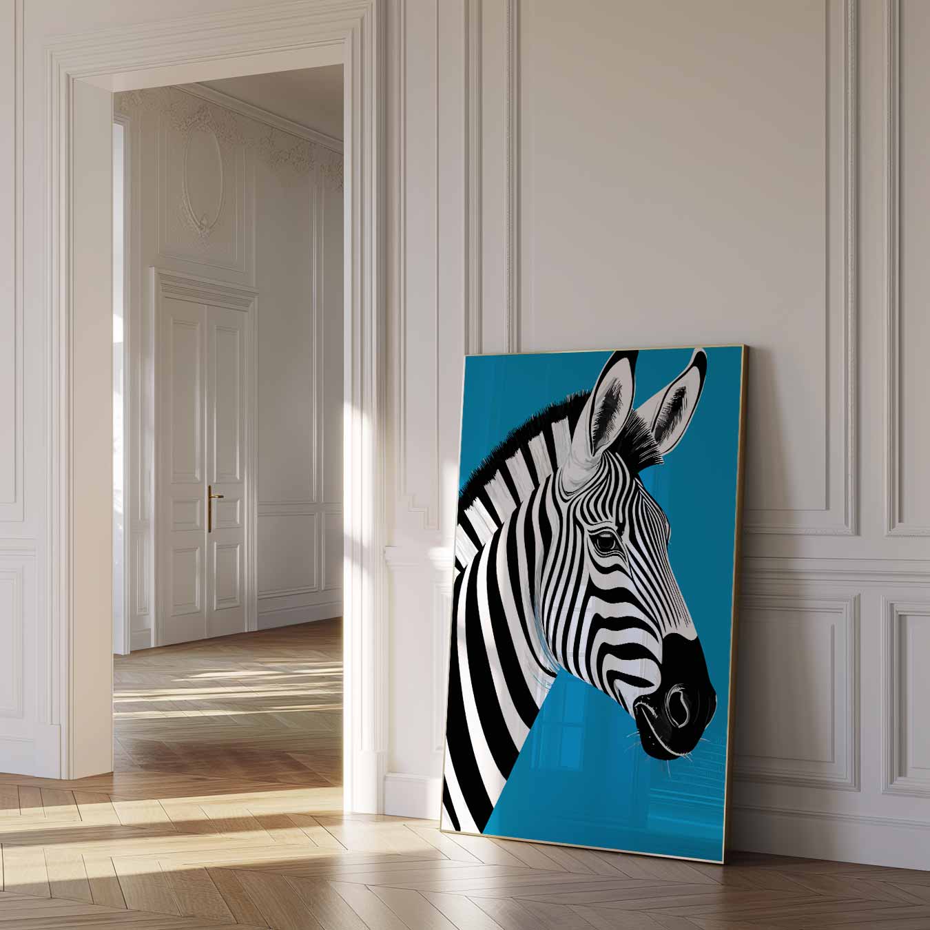 Stijlvolle Zebra Illustratie Poster
