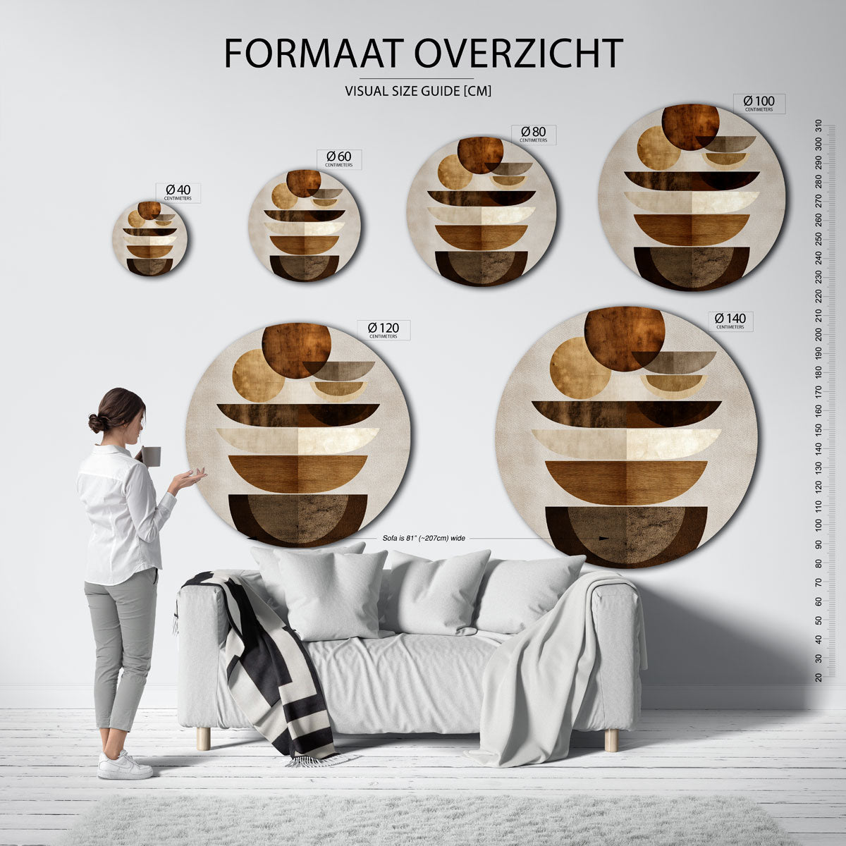 Geometrische vormen Muurcirkel