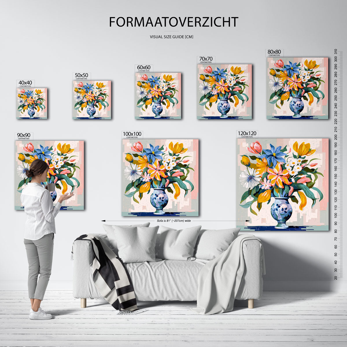 Bloemen in vaas Poster