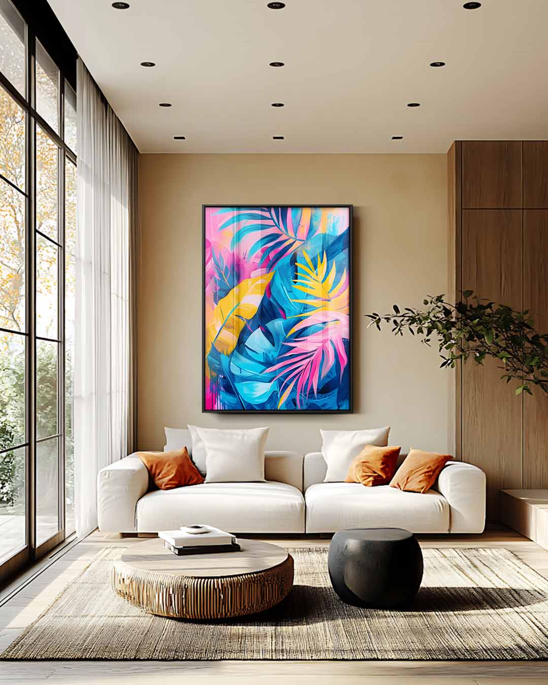 Tropische Droom in Kleur Kunstwerk-canvas-dibond-plexiglas-wanddecoratie-WallArtistic