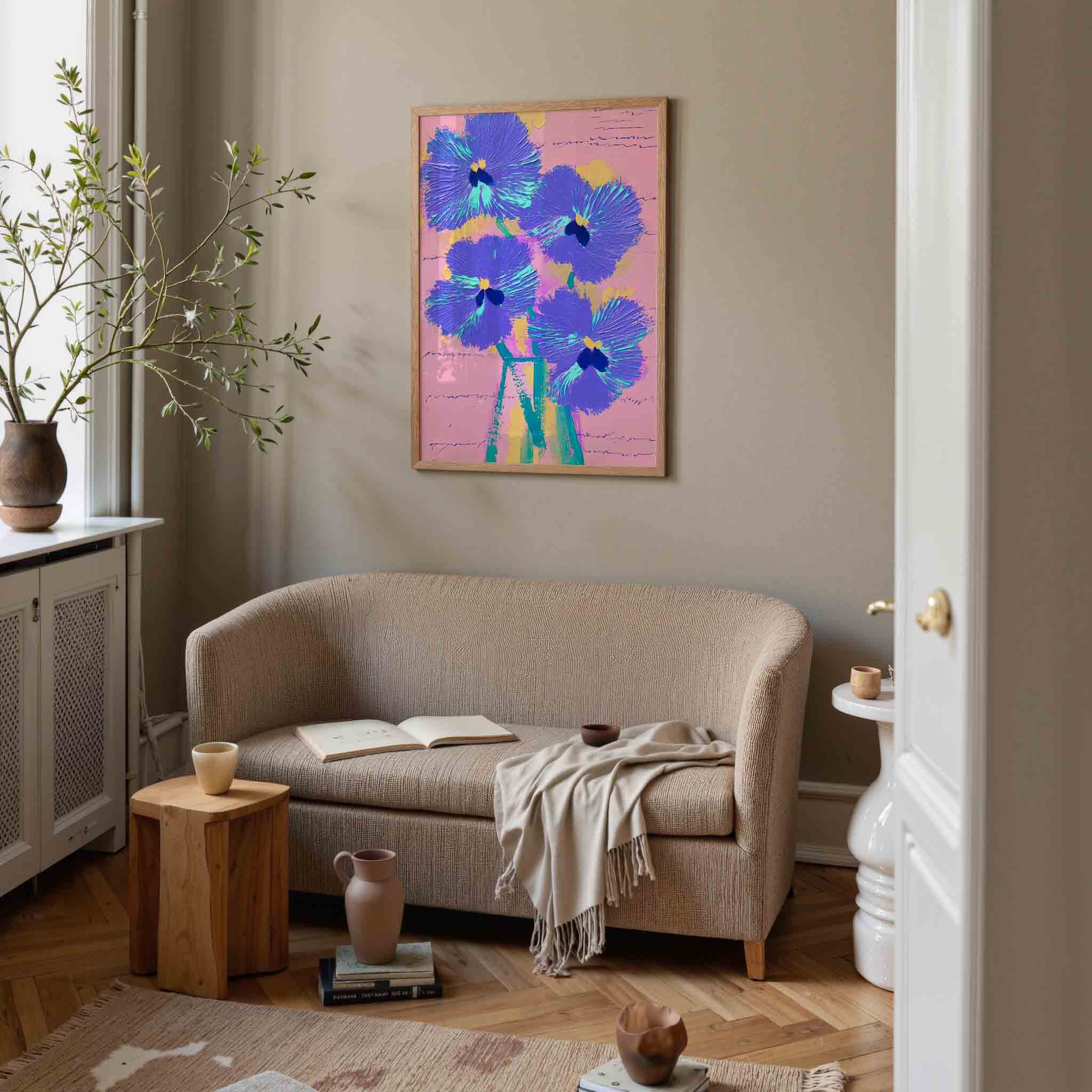 Bloemen in vaas Poster