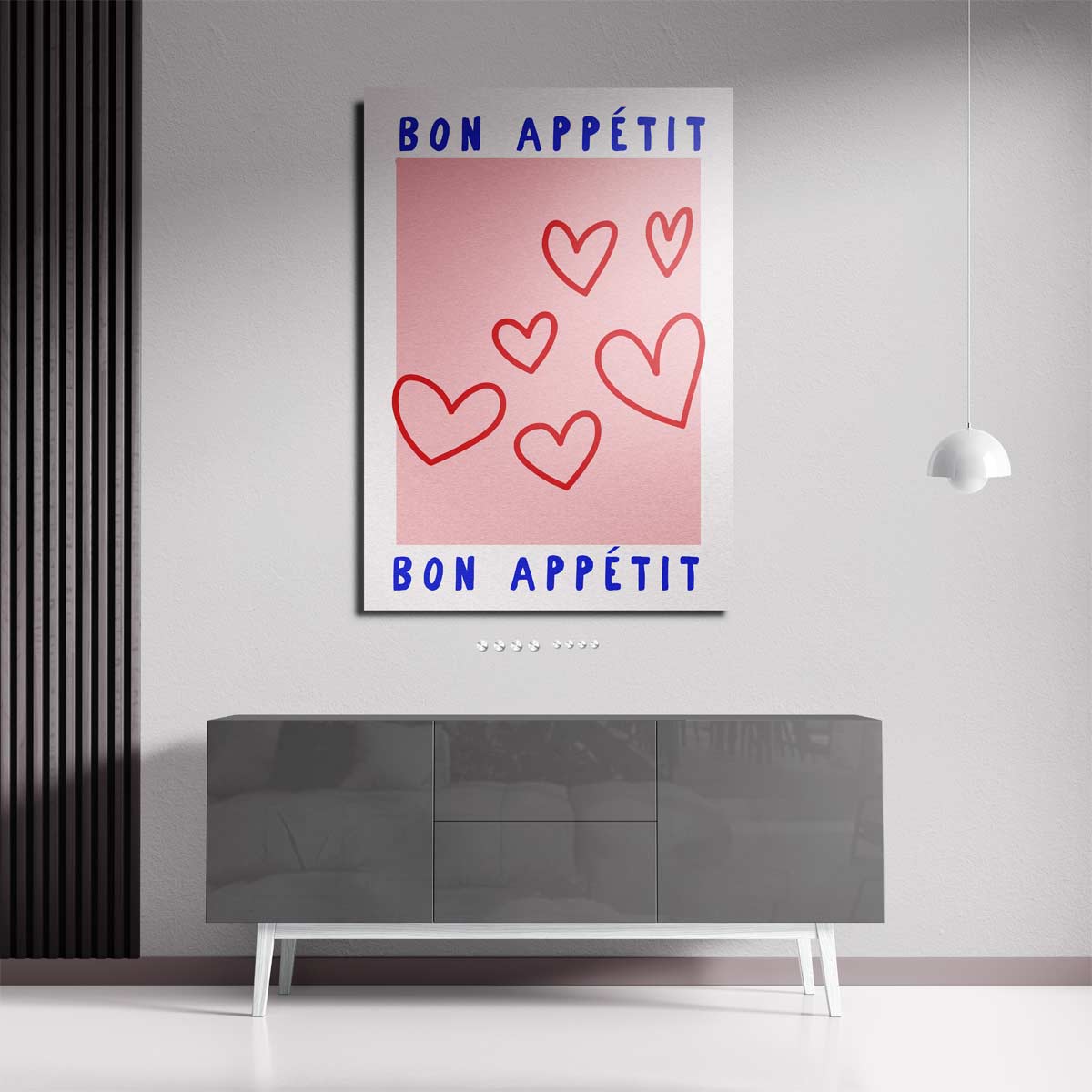 Bon Appétit Harten Kunstwerk-canvas-dibond-plexiglas-wanddecoratie-WallArtistic
