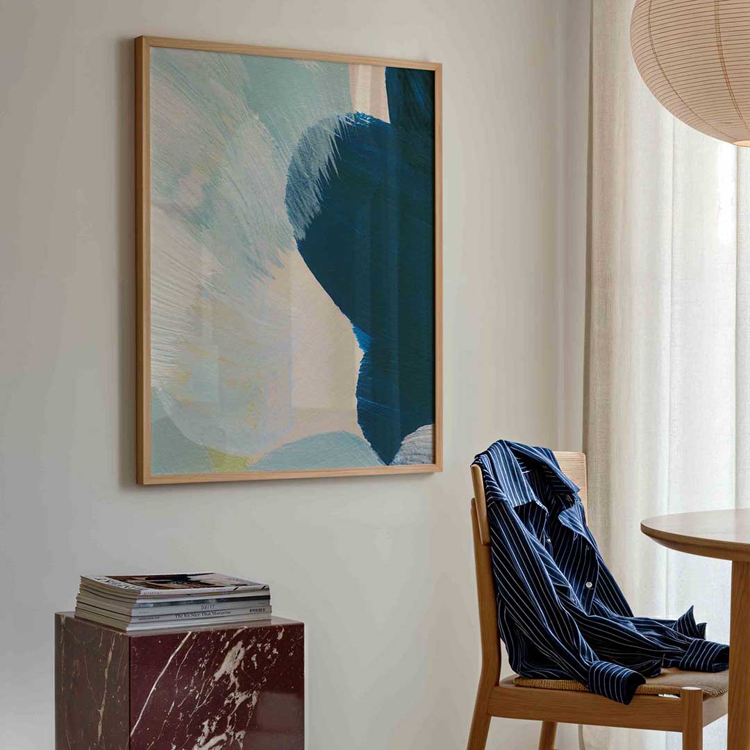 Abstracte penseelstreken Poster