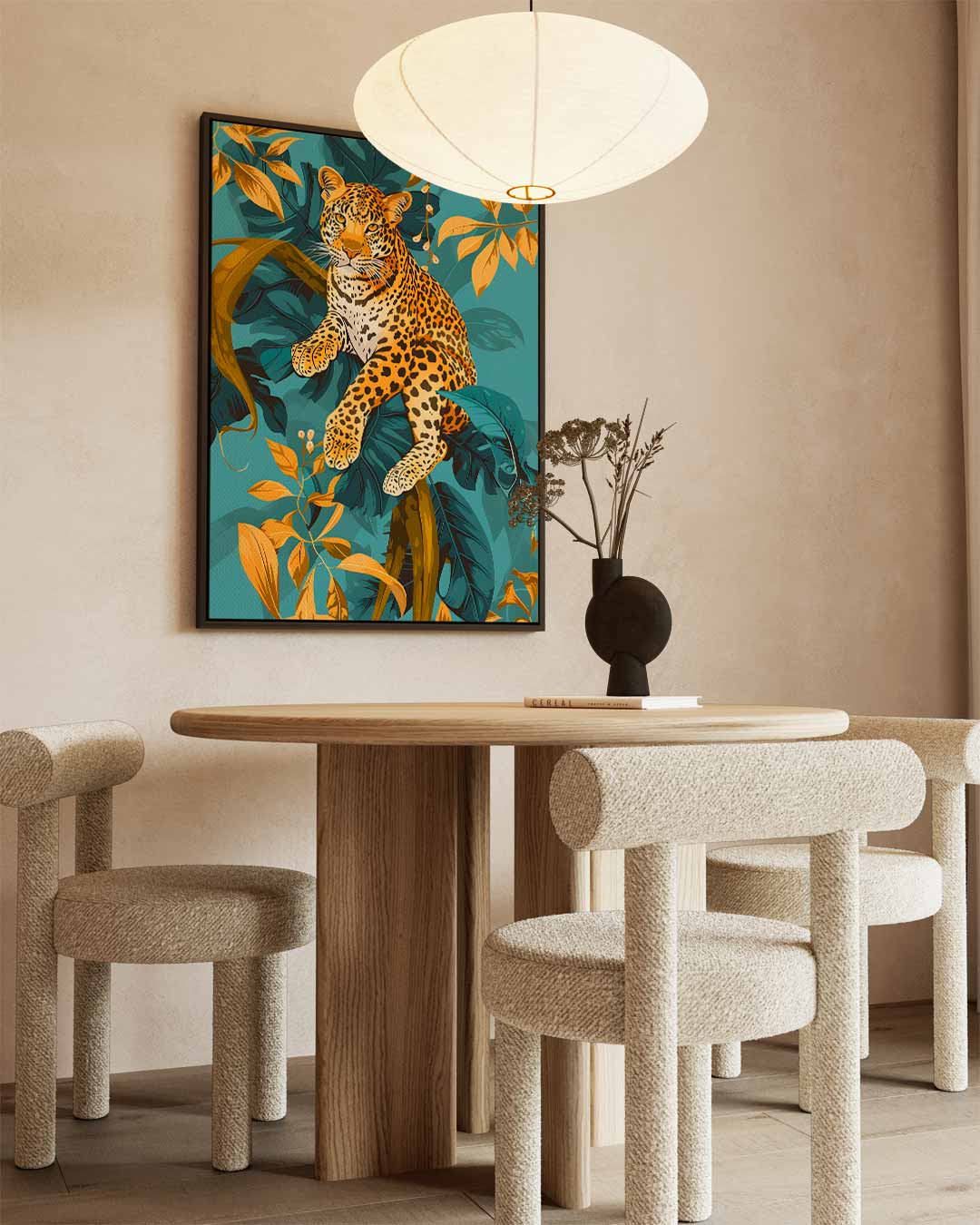 Luipaard in de Jungle Kunstwerk-canvas-dibond-plexiglas-wanddecoratie-WallArtistic