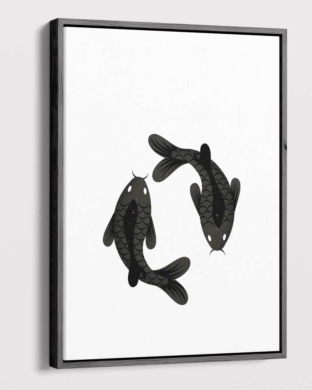 Yin Yang Koi Kunstwerk-canvas-dibond-plexiglas-wanddecoratie-WallArtistic
