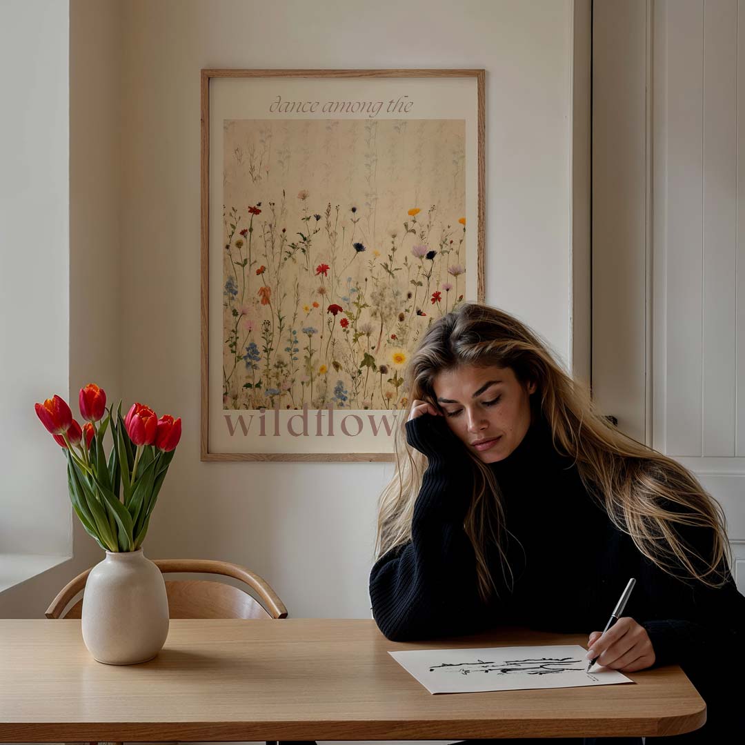 Veldbloemen Dansposter-WallArtistic