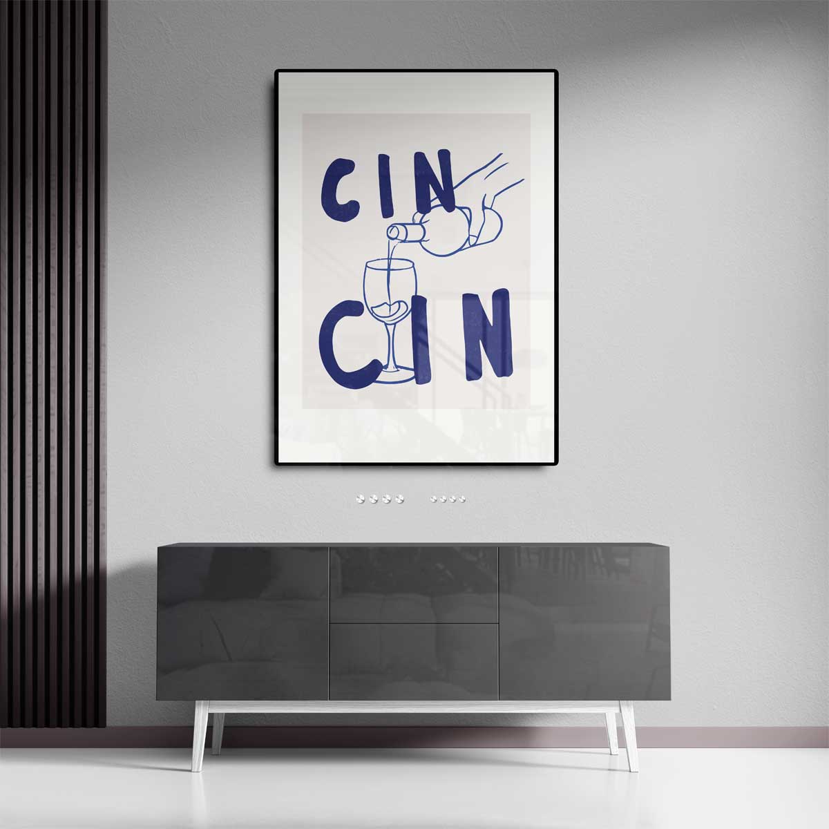 Cin Cin Cheers Illustratie Kunstwerk-canvas-dibond-plexiglas-wanddecoratie-WallArtistic