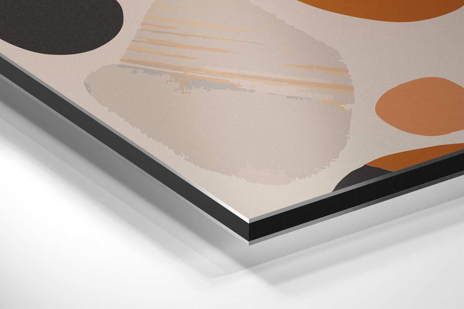 Abstracte Aardetinten Compositie Kunstwerk-canvas-dibond-plexiglas-wanddecoratie-WallArtistic