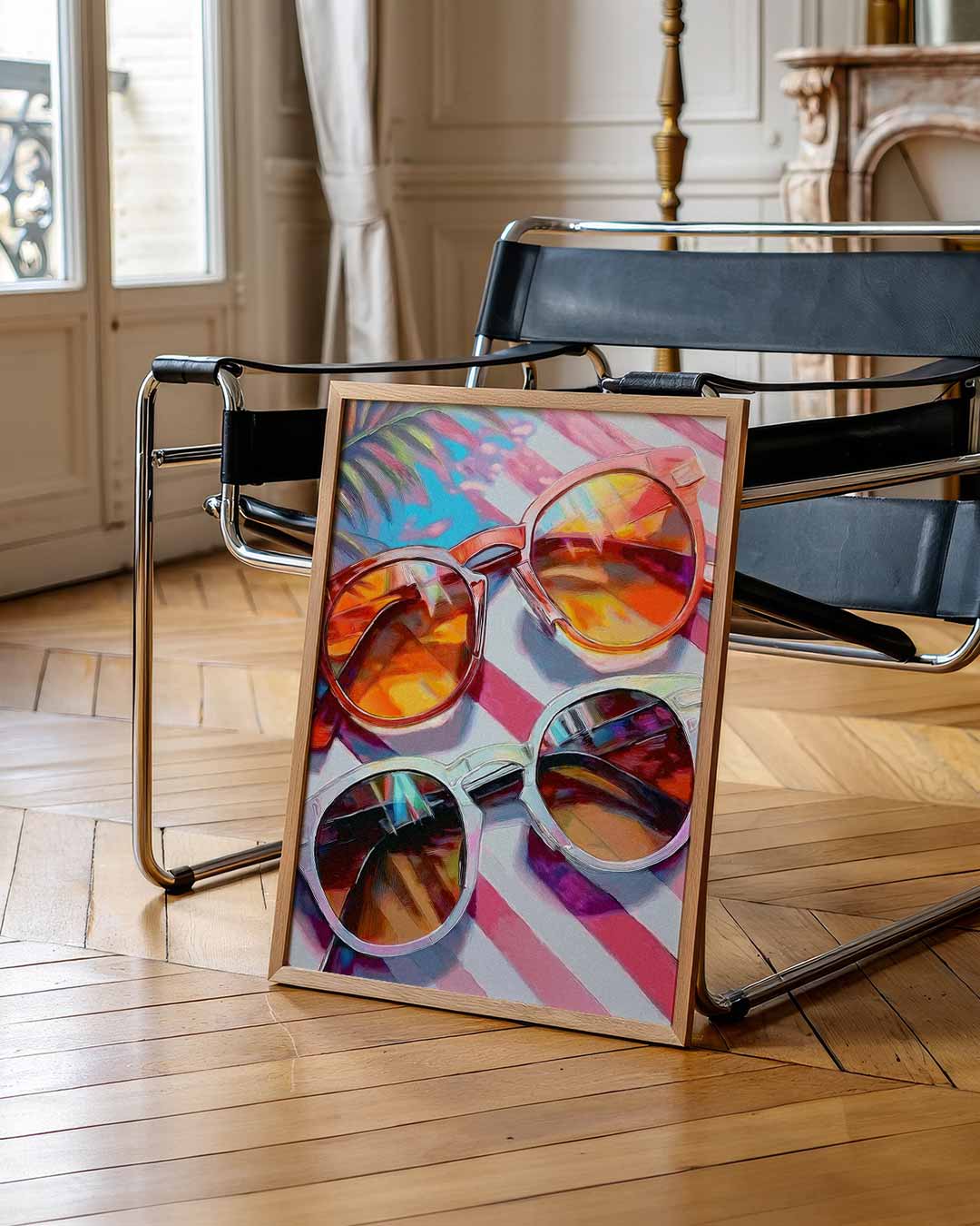 Zomers Beroemde Zonnebrillen Poster-WallArtistic