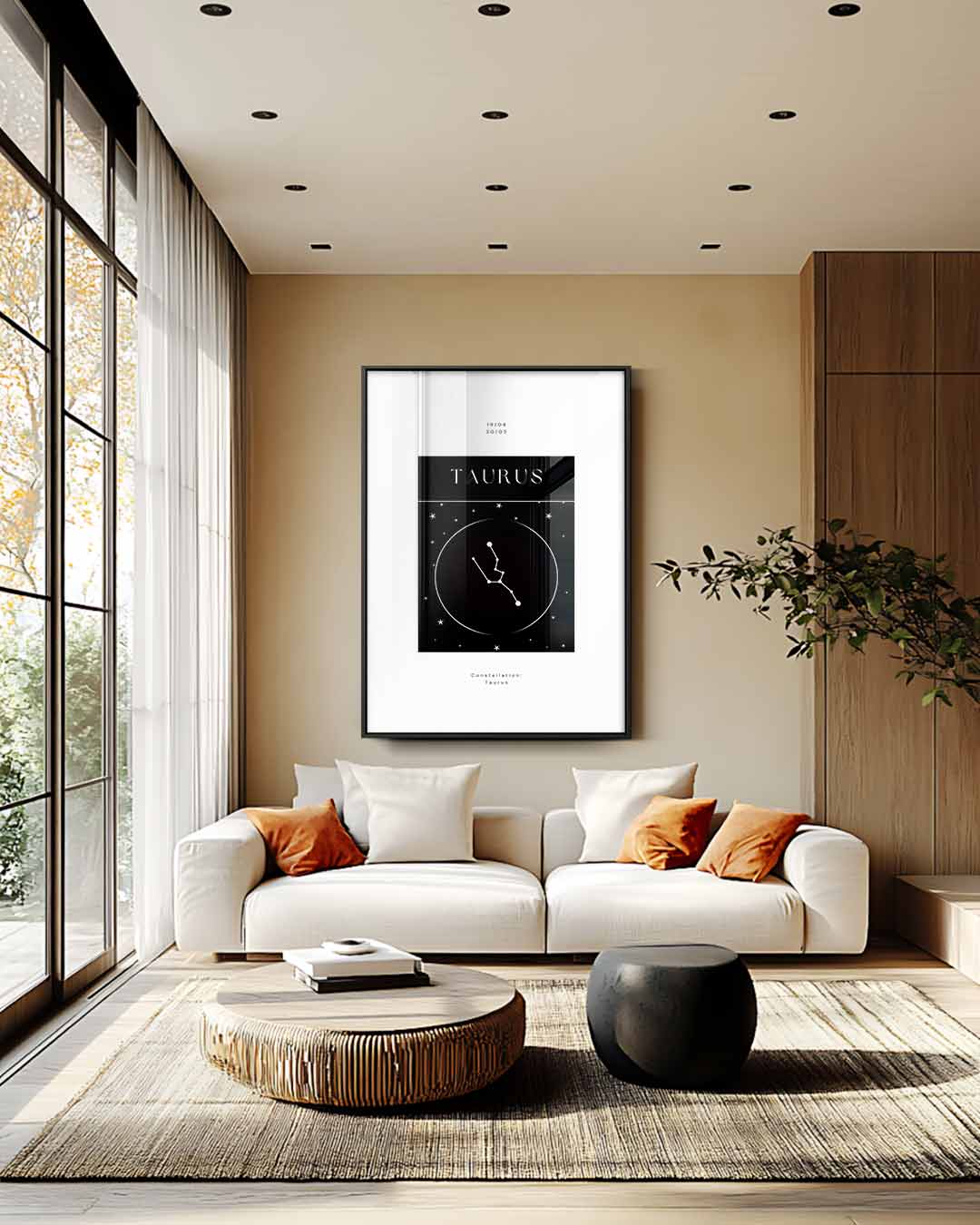 Taurus Sterrenbeeld Poster Kunstwerk-canvas-dibond-plexiglas-wanddecoratie-WallArtistic