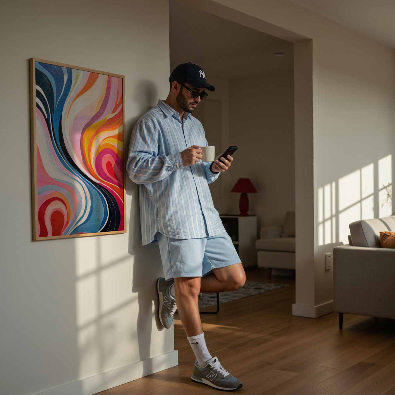 Kleurrijke Abstracte Kunstposter-WallArtistic