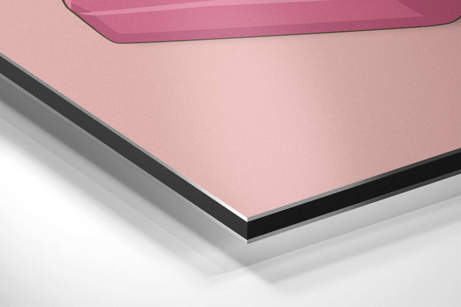 Retro Roze Telefoon Kunstwerk Kunstwerk-canvas-dibond-plexiglas-wanddecoratie-WallArtistic