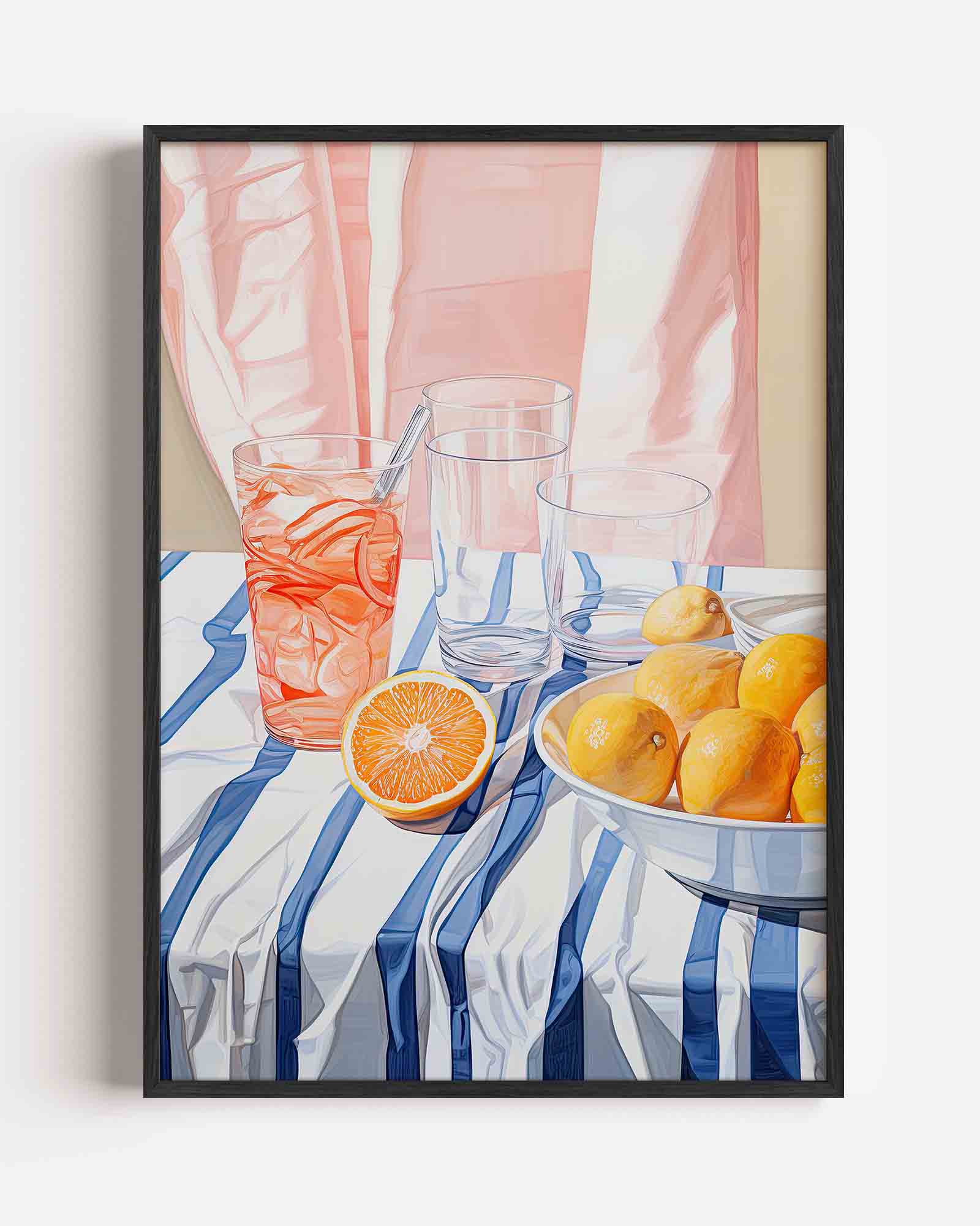 Citrus en glazen Poster