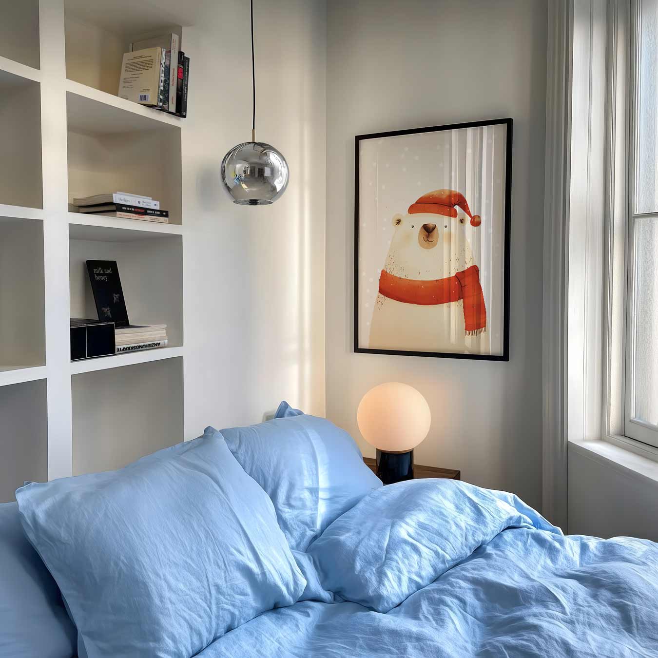 Winterse IJsbeer Met Muts Poster