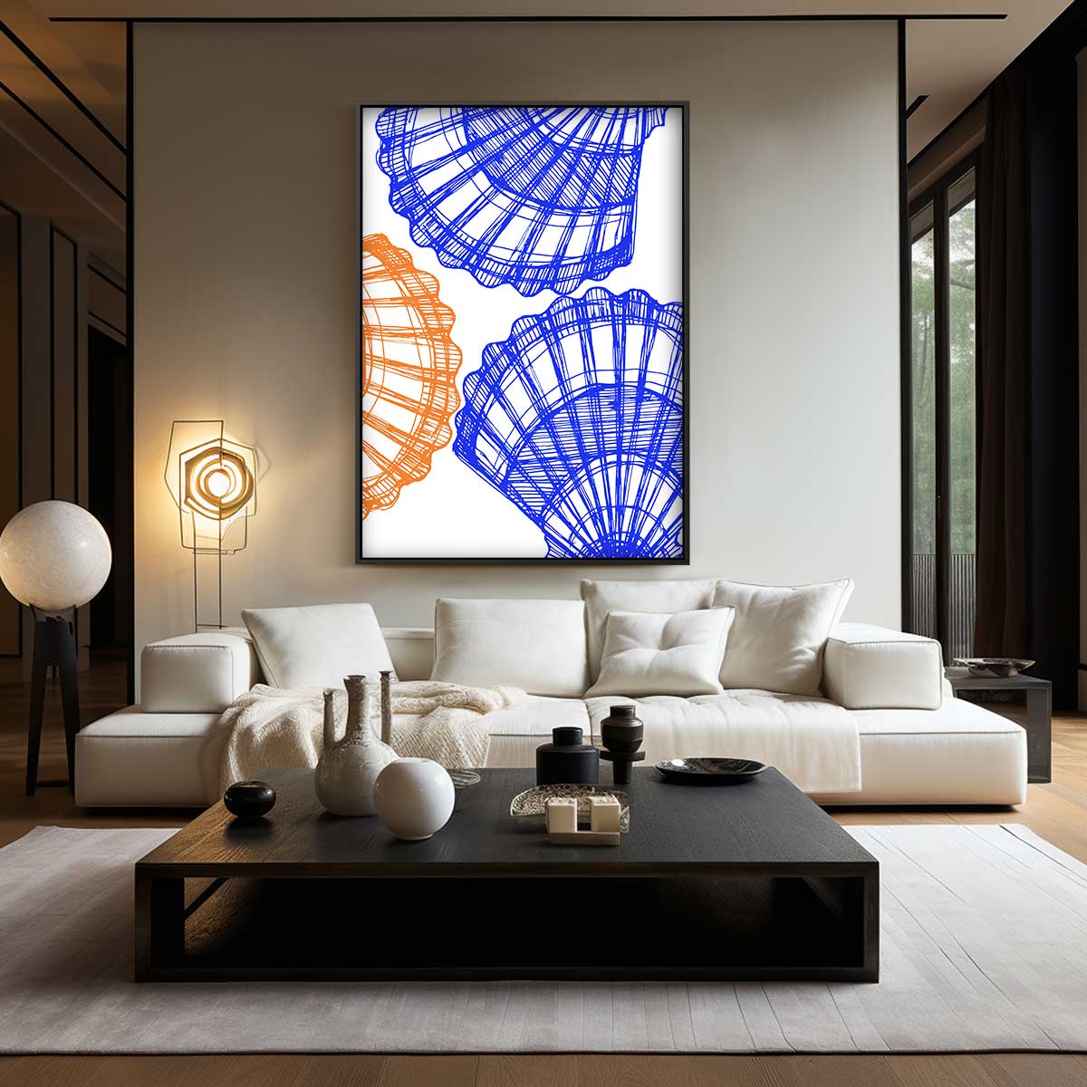 Zomerse Schelppatronen Kunstwerk-canvas-dibond-plexiglas-wanddecoratie-WallArtistic