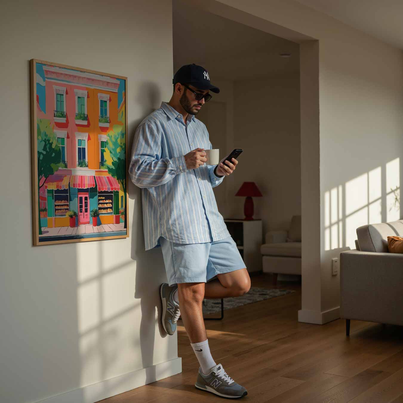 Kleurrijk Straatgezicht Poster-WallArtistic